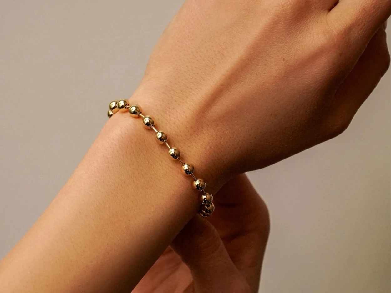 14 Ayar Altın Top Bileklik