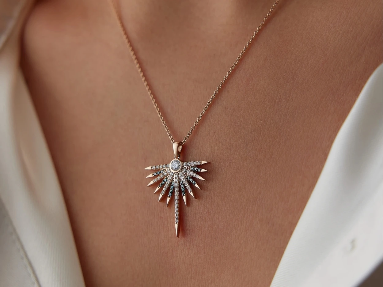 0.58 Karat Tasarım Pırlanta Kolye