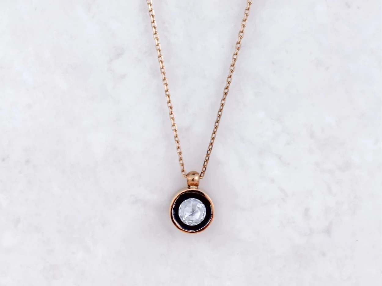 0,14 Karat Elmas Altın Kolye