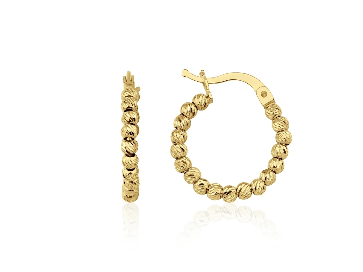 14 Ayar Altın Dorikalı Halka Küpe