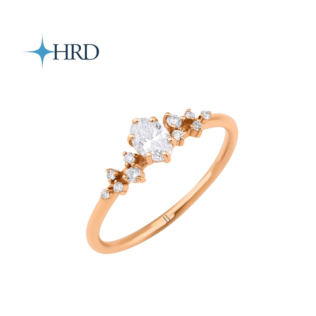 0.39 Karat G Color Oval Pırlanta Tektaş Yüzük