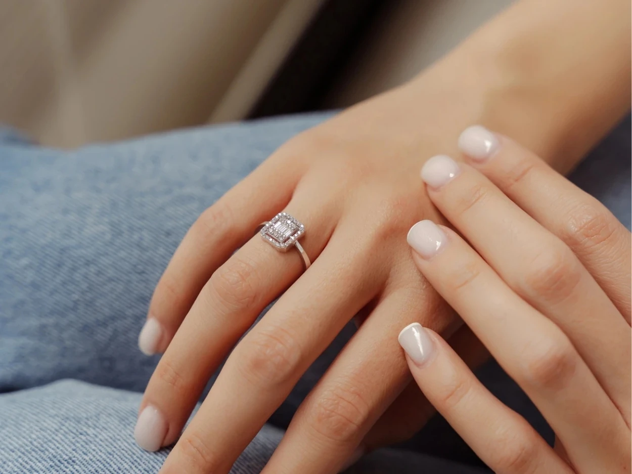 14 Ayar Altın Baget Yüzük