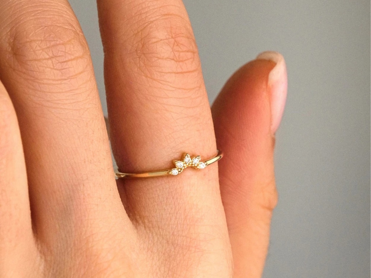 14 Ayar Altın Taç Yüzük