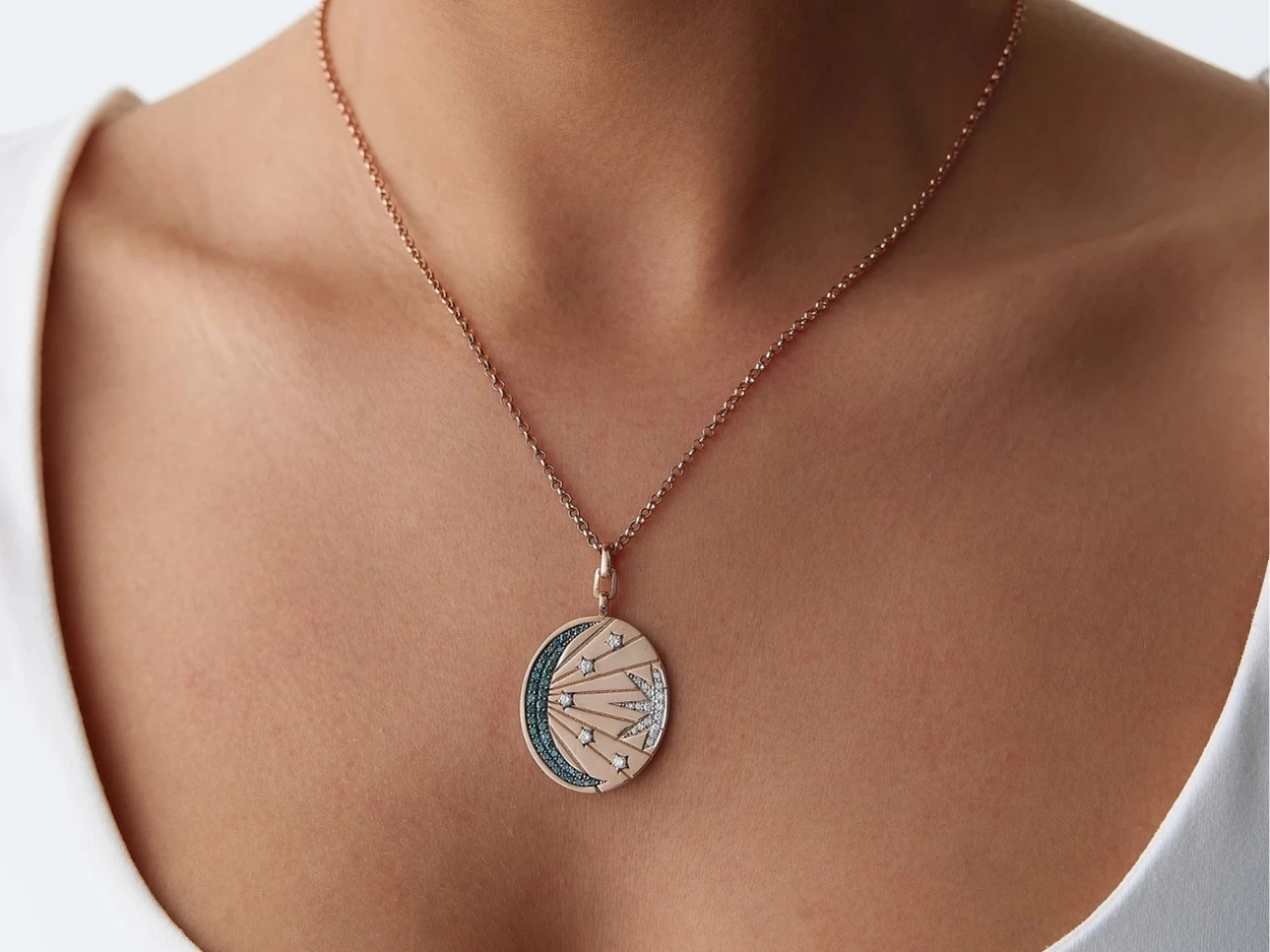 0.90 Karat Tasarım Pırlanta Kolye