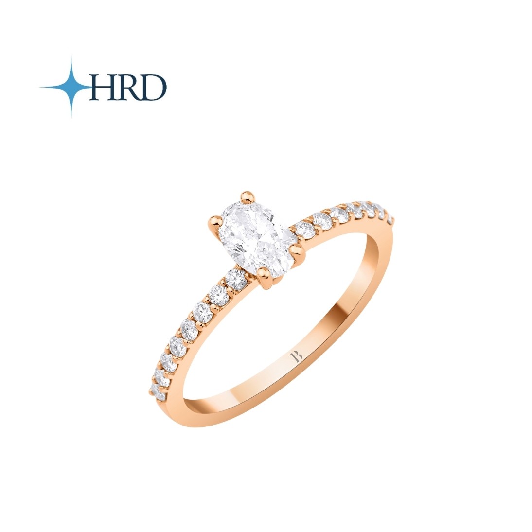 0.73 Karat E Color Oval Pırlanta Tektaş Yüzük
