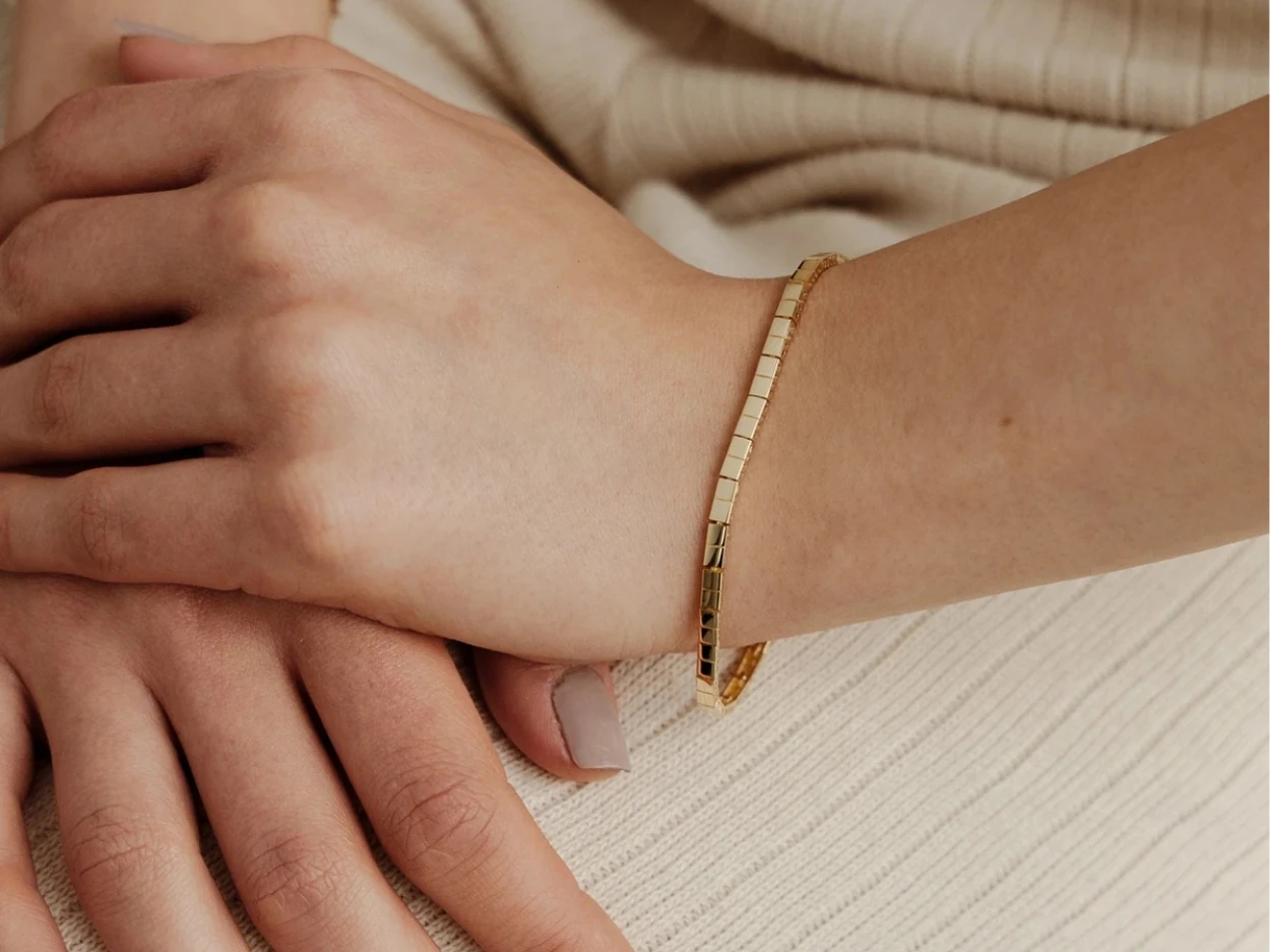 14 Ayar Altın İtalyan Vagon Bileklik