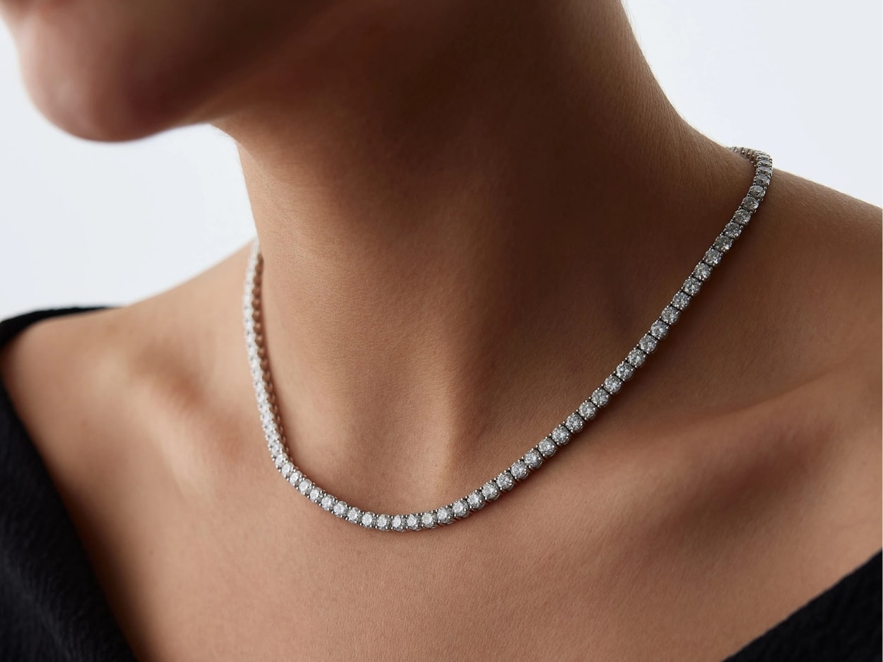 13,15 Karat Pırlanta Su Yolu Kolye