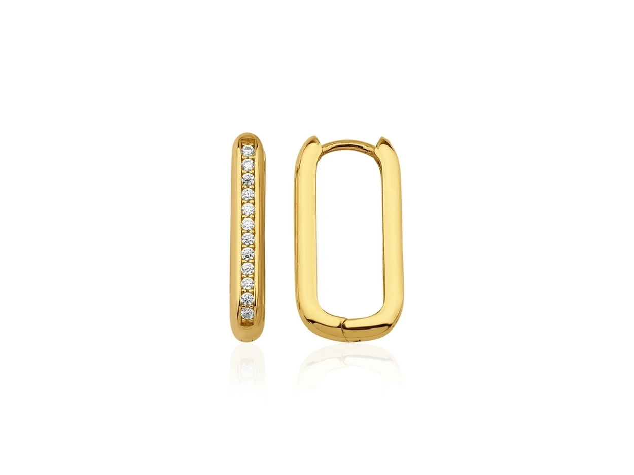 14 Ayar Altın Klasik Taşlı Ataç Küpe