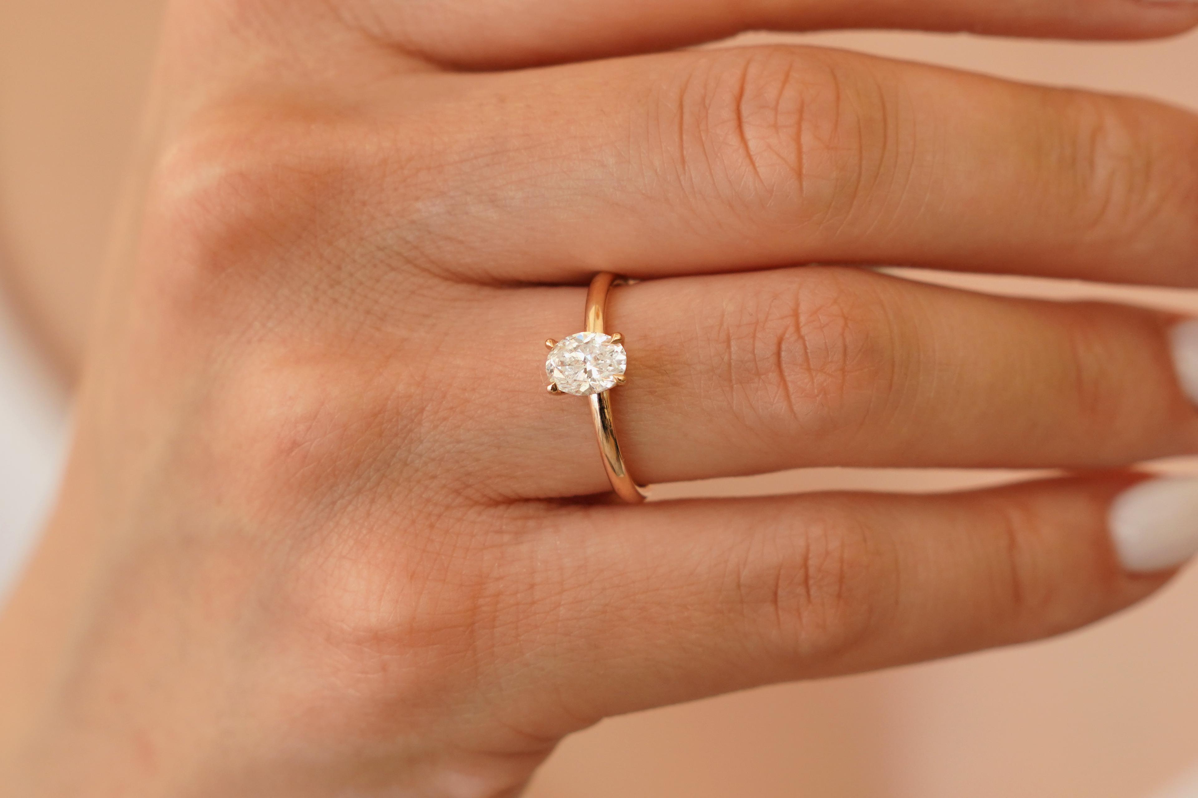 1.00 Karat E Color Oval Pırlanta Tektaş