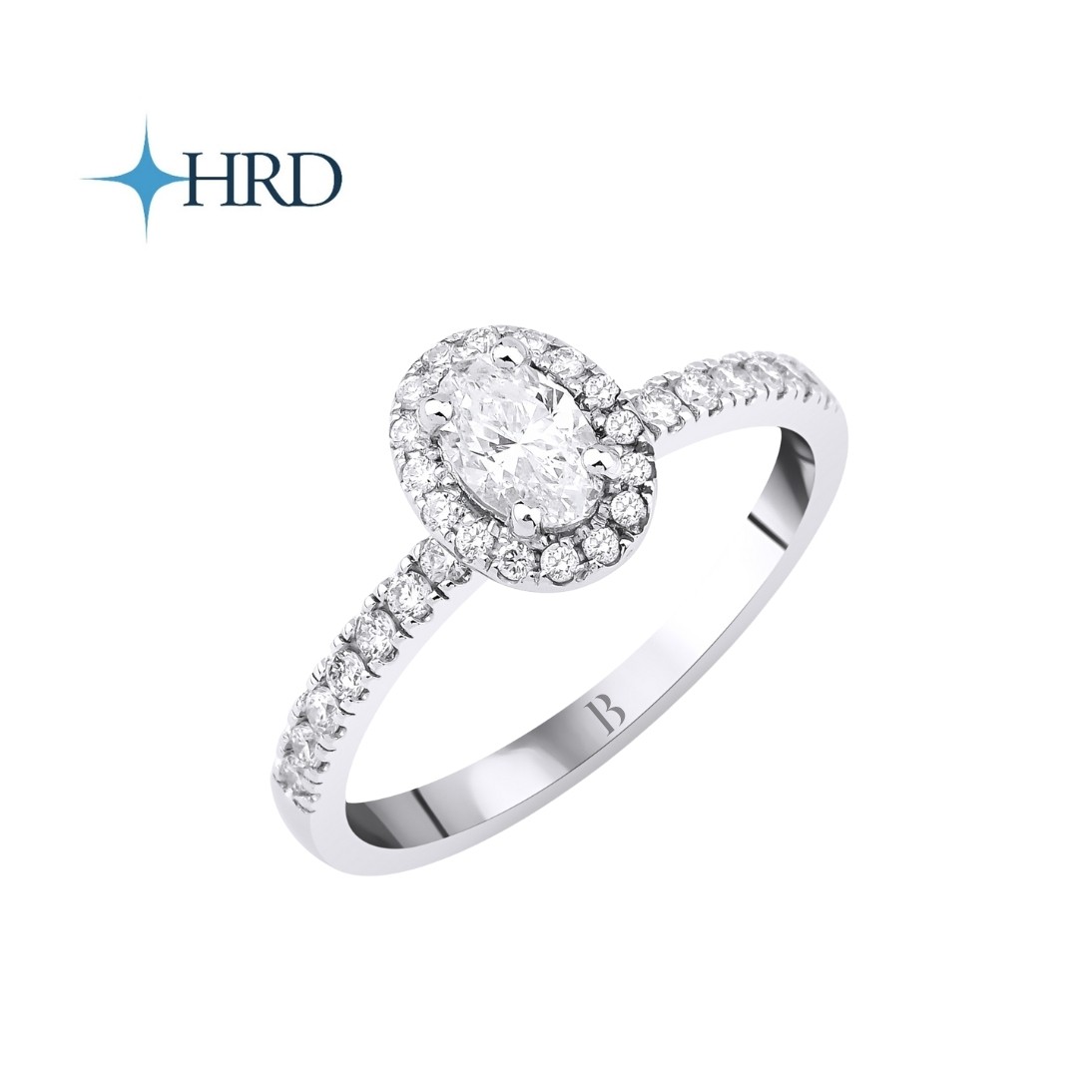 0.66 Karat F Color Oval Pırlanta Tektaş Yüzük