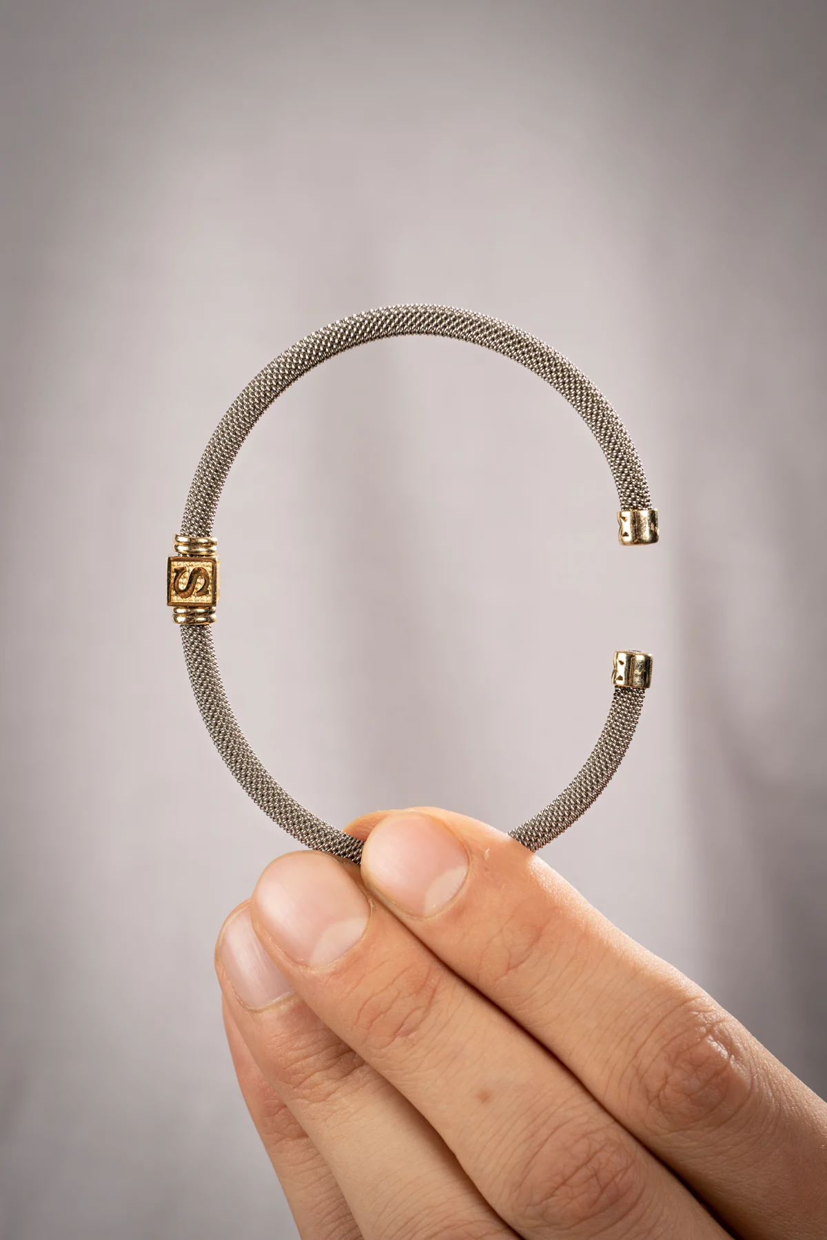 14 Ayar Altın Harfli Erkek Bilekliği