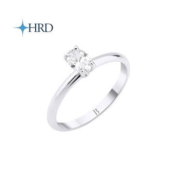 0.40 Karat D Color Oval Pırlanta Tektaş Yüzük