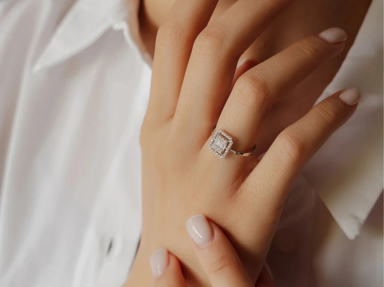 14 Ayar Altın Baget Yüzük