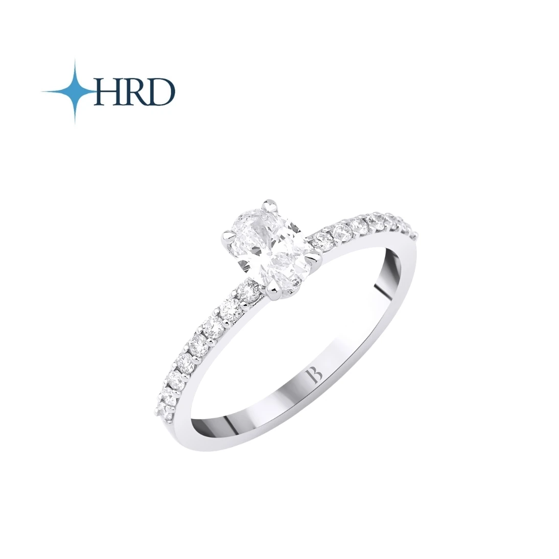 0.50 Karat D Color Oval Pırlanta Tektaş Yüzük