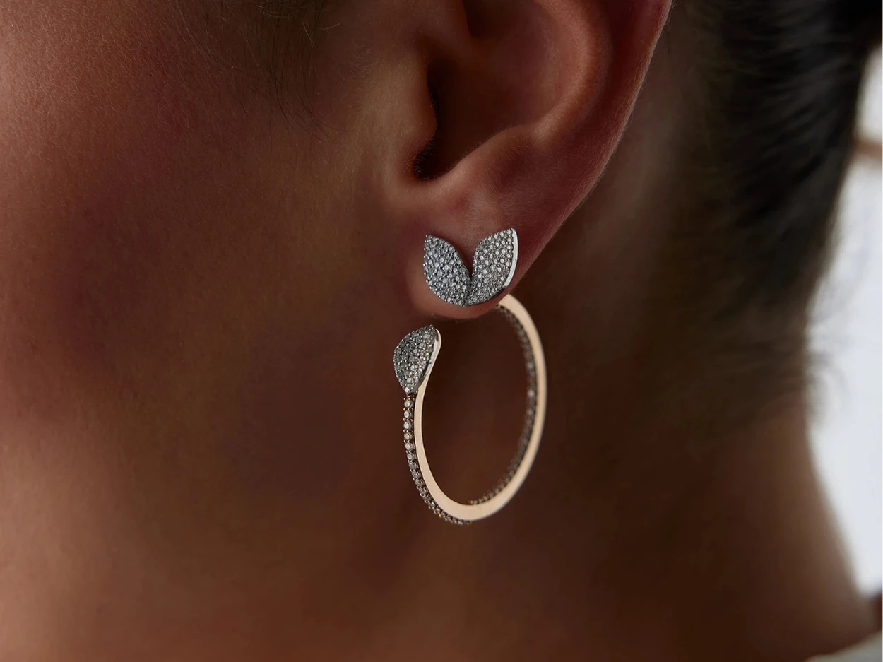 1,91 Karat Tasarım Pırlanta Küpe