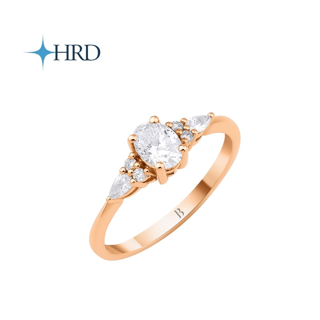 0.39 Karat G Color Oval Pırlanta Tektaş Yüzük