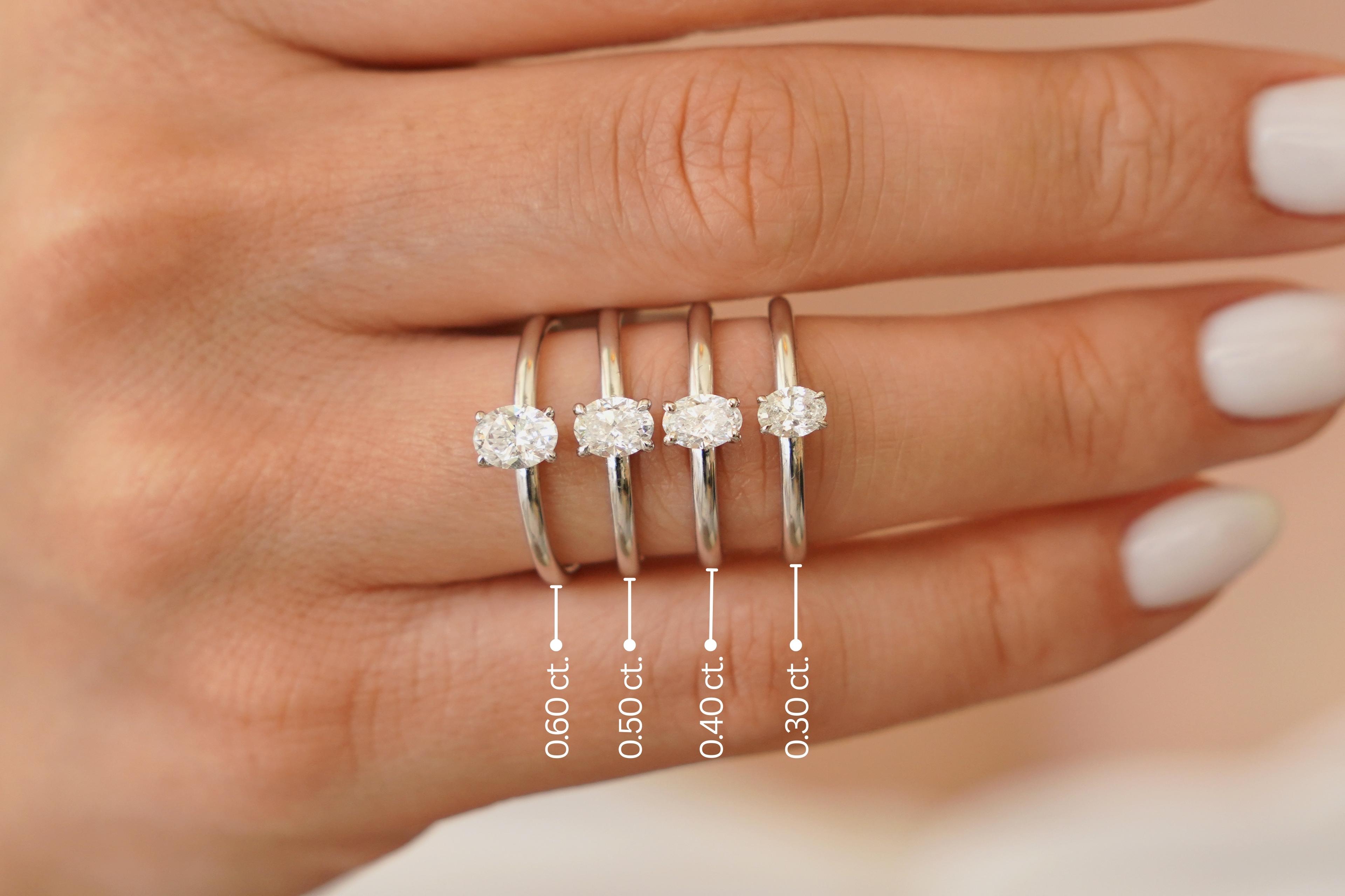 0.60 Karat D Color Oval Pırlanta Tektaş Yüzük