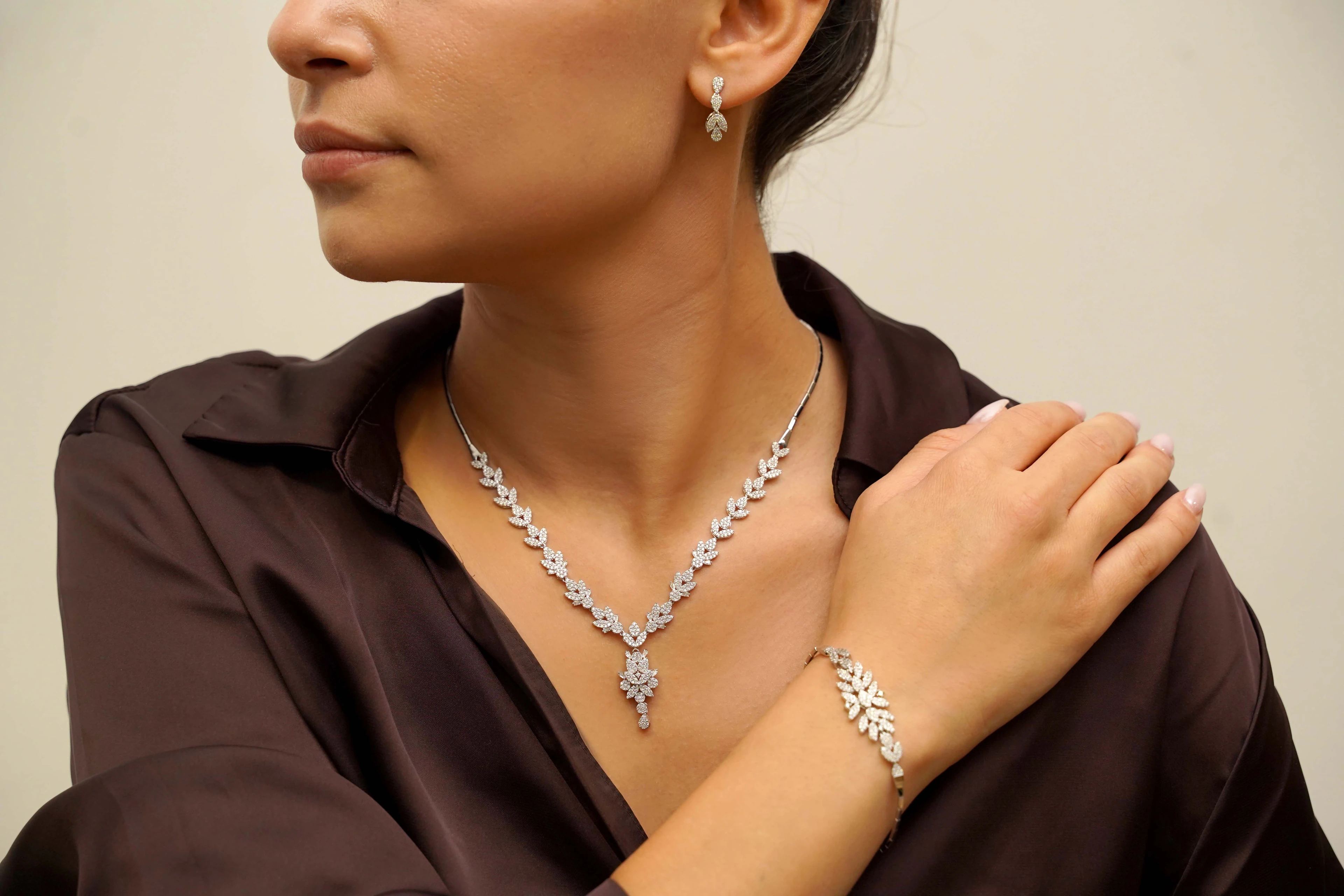 14 Ayar Altın Taşlı Set