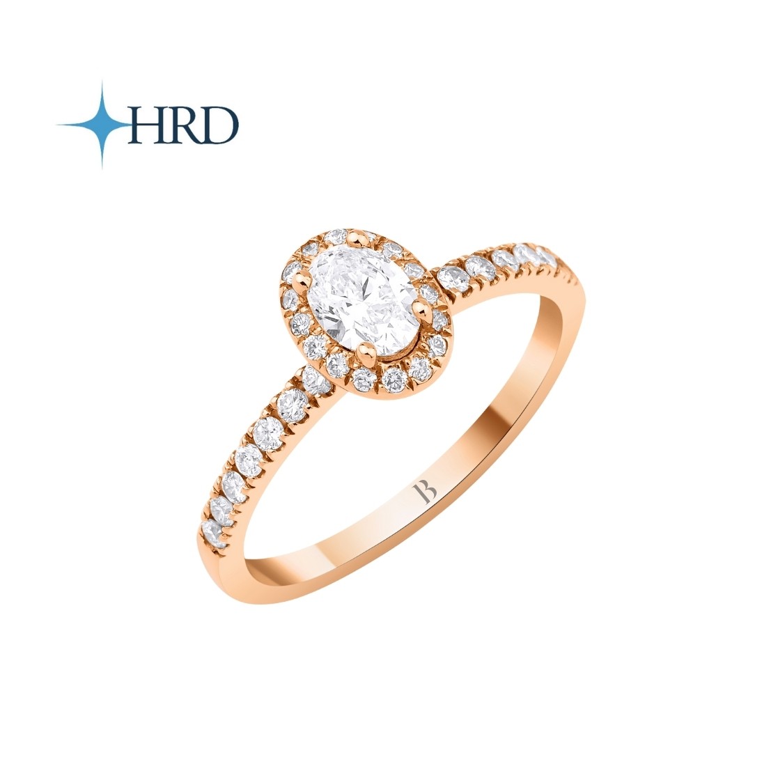 0.66 Karat G Color Oval Pırlanta Tektaş Yüzük