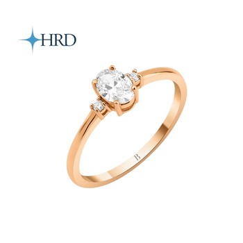 0.44 Karat G Color Oval Pırlanta Tektaş Yüzük