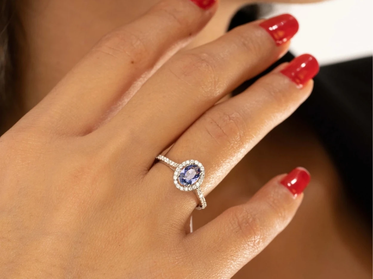 0,82 Karat Pırlanta Turmalin Yüzük