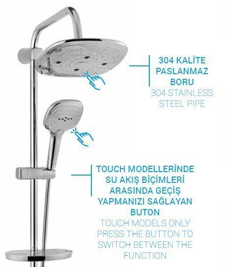 Touch Cube Tall Duş Sistemi