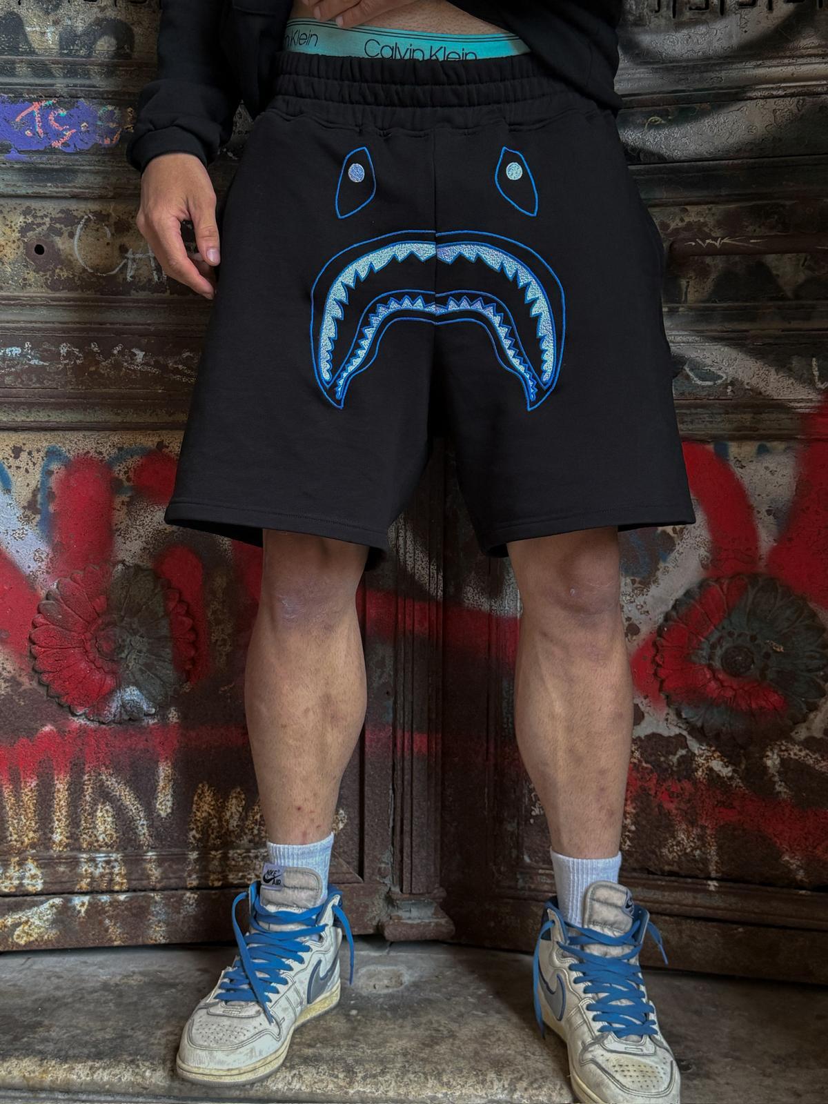 BAPE X BLUE SHORTS