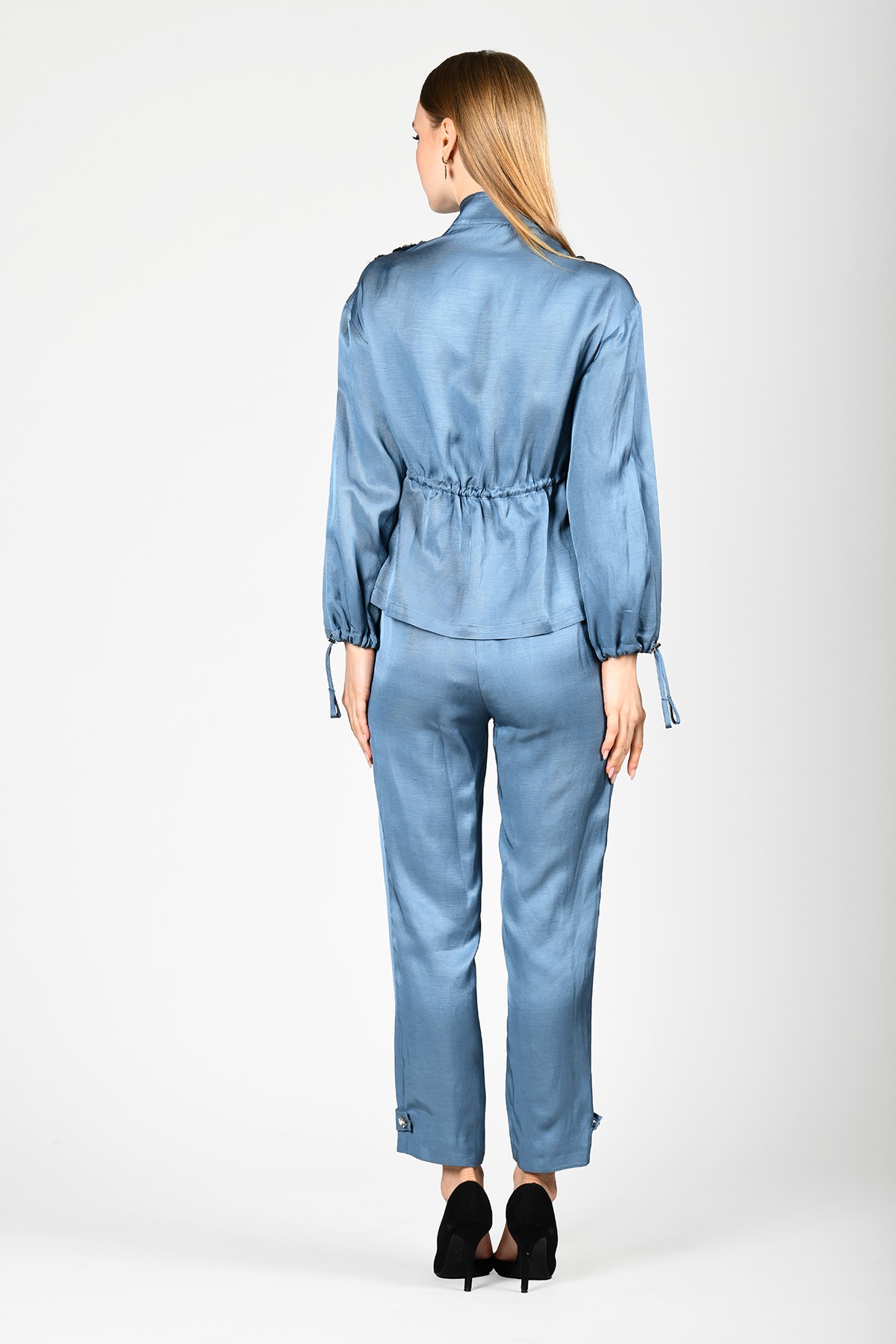 QP113 BAMBU PANTOLON - İndigo