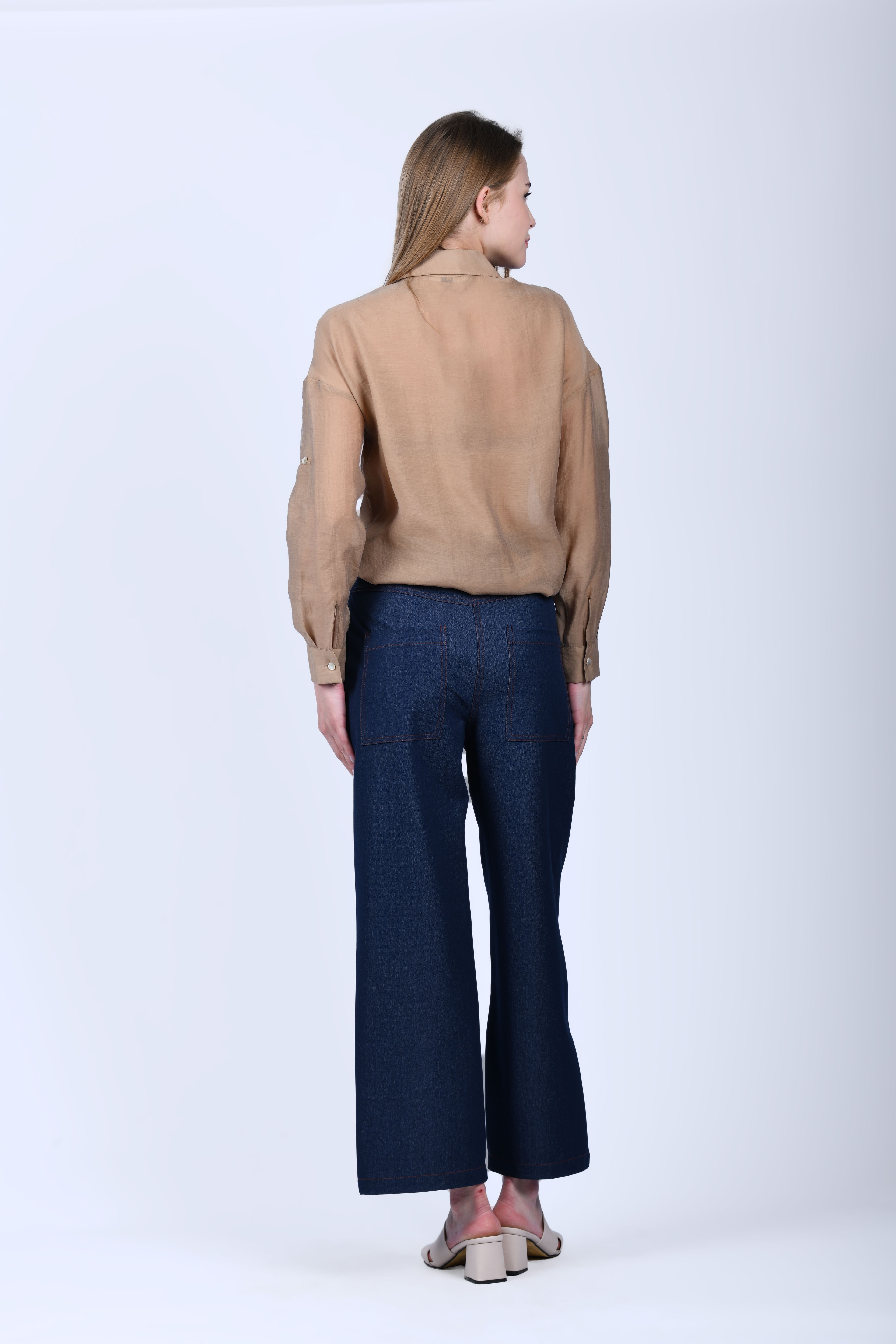 İndigo Bol Kot Pantolon - QP180