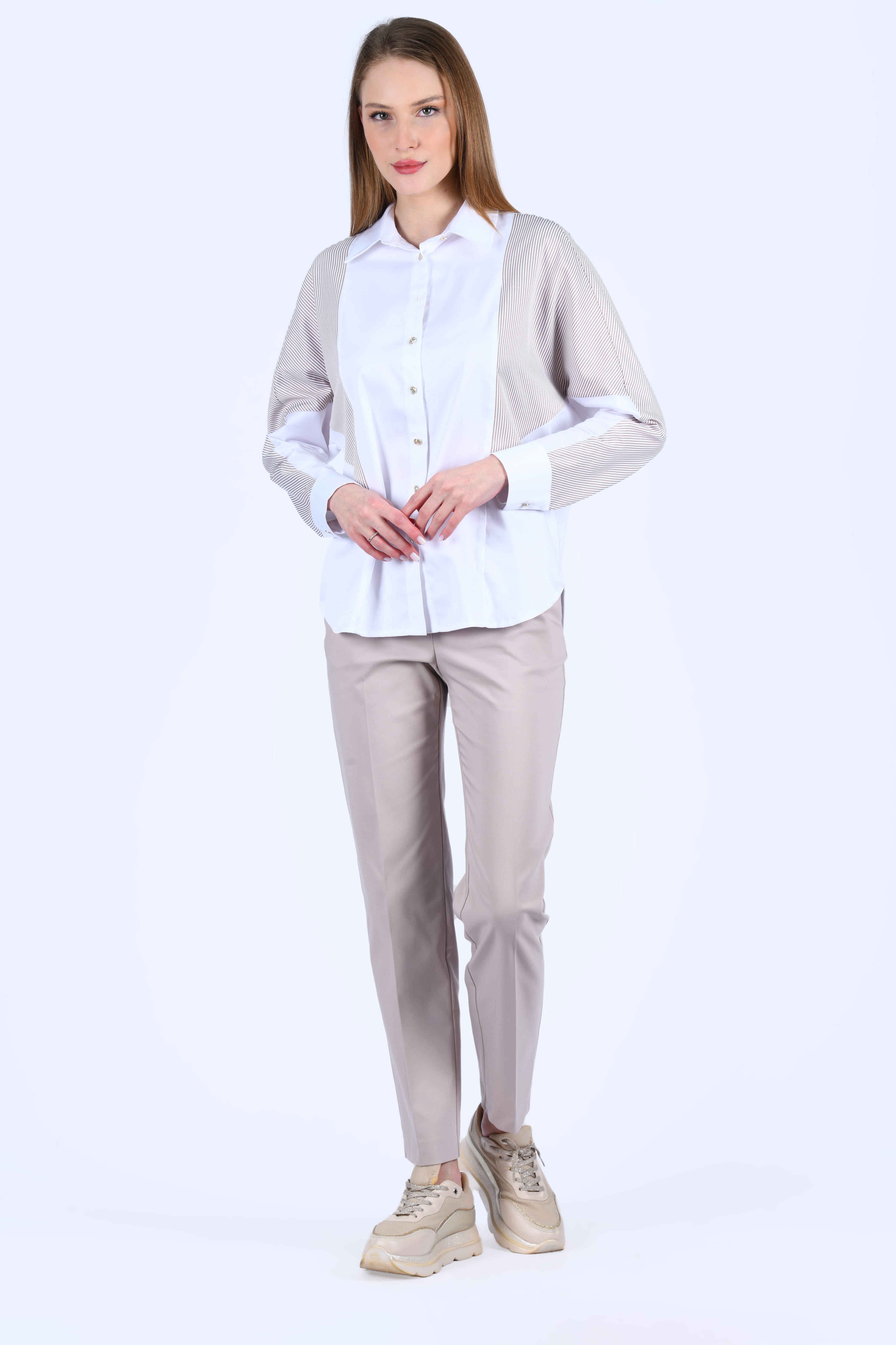 Taş Kendinden Kemerli Pantolon - LP182