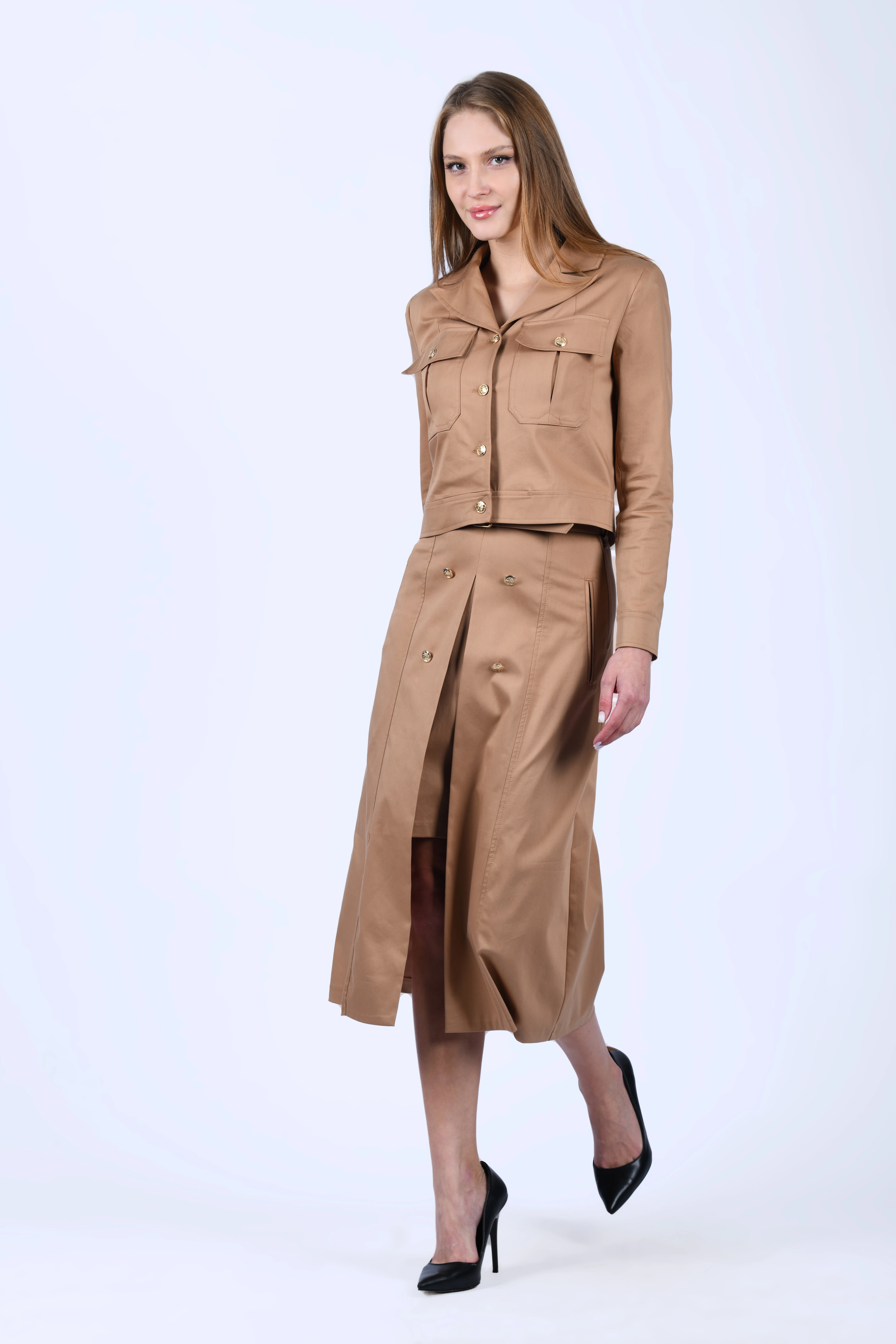 Camel Cepli Gömlek Ceket - QC94