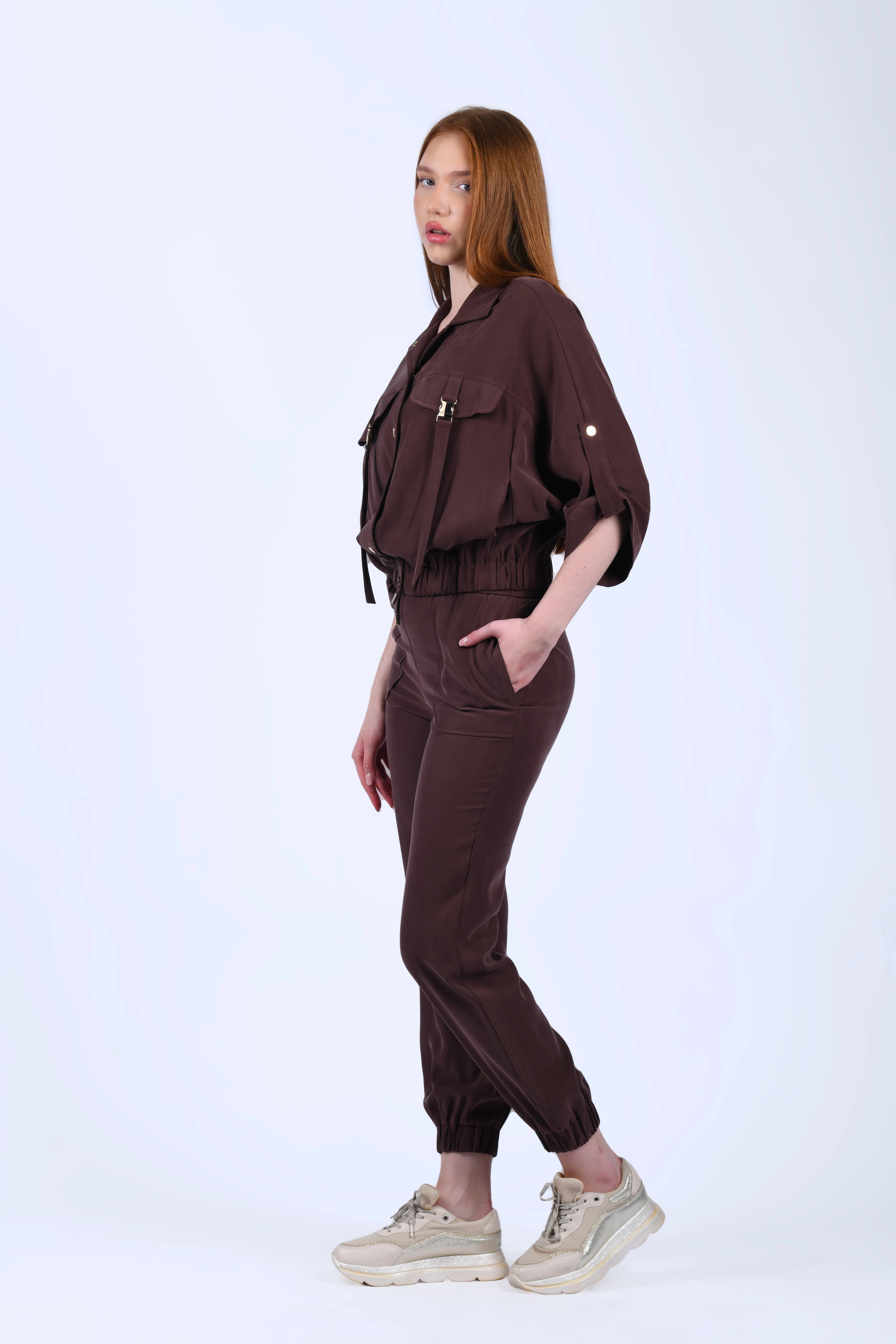 Kahve Gömlek Ceket - QC95