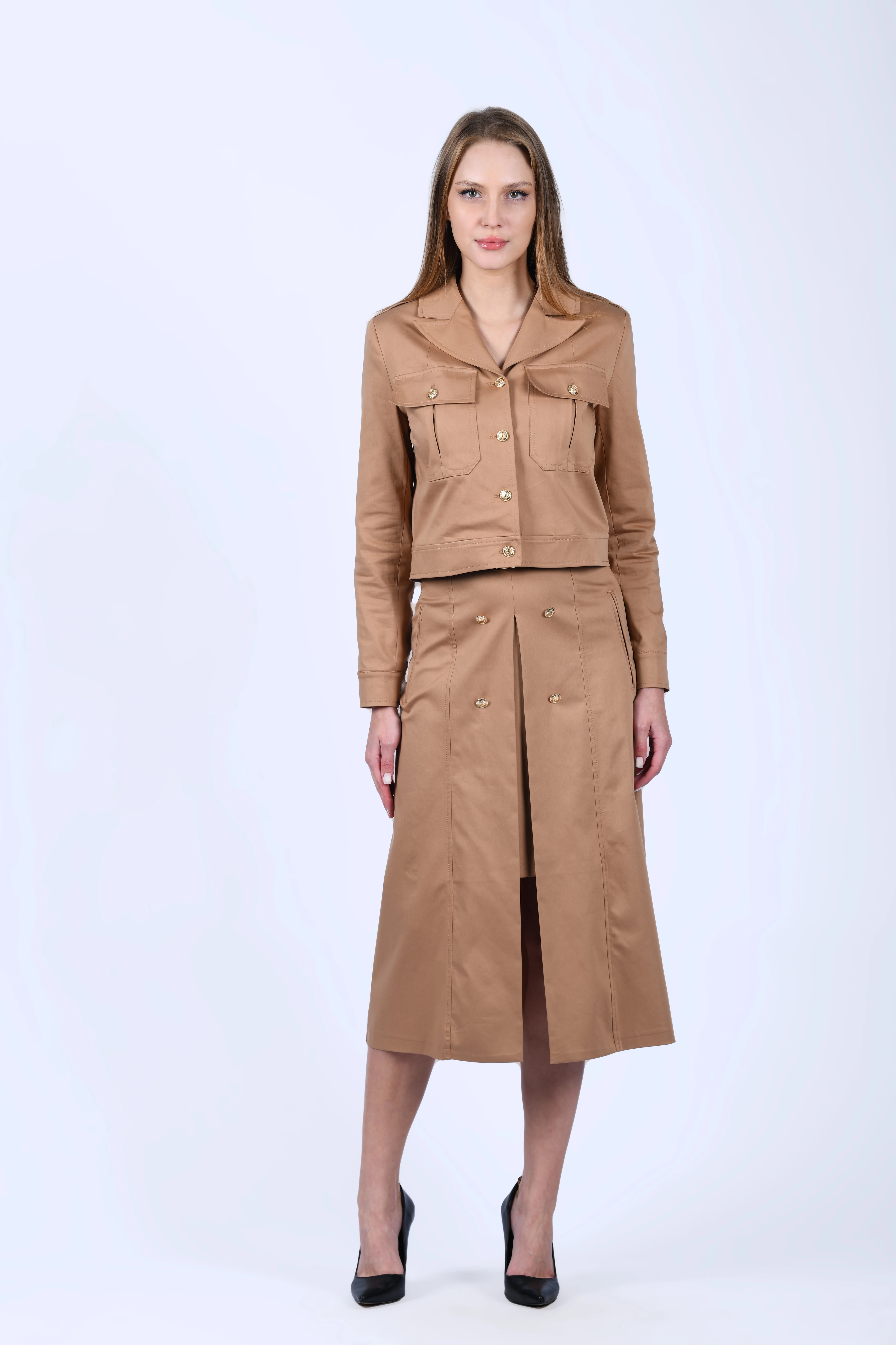 Camel Cepli Gömlek Ceket - QC94