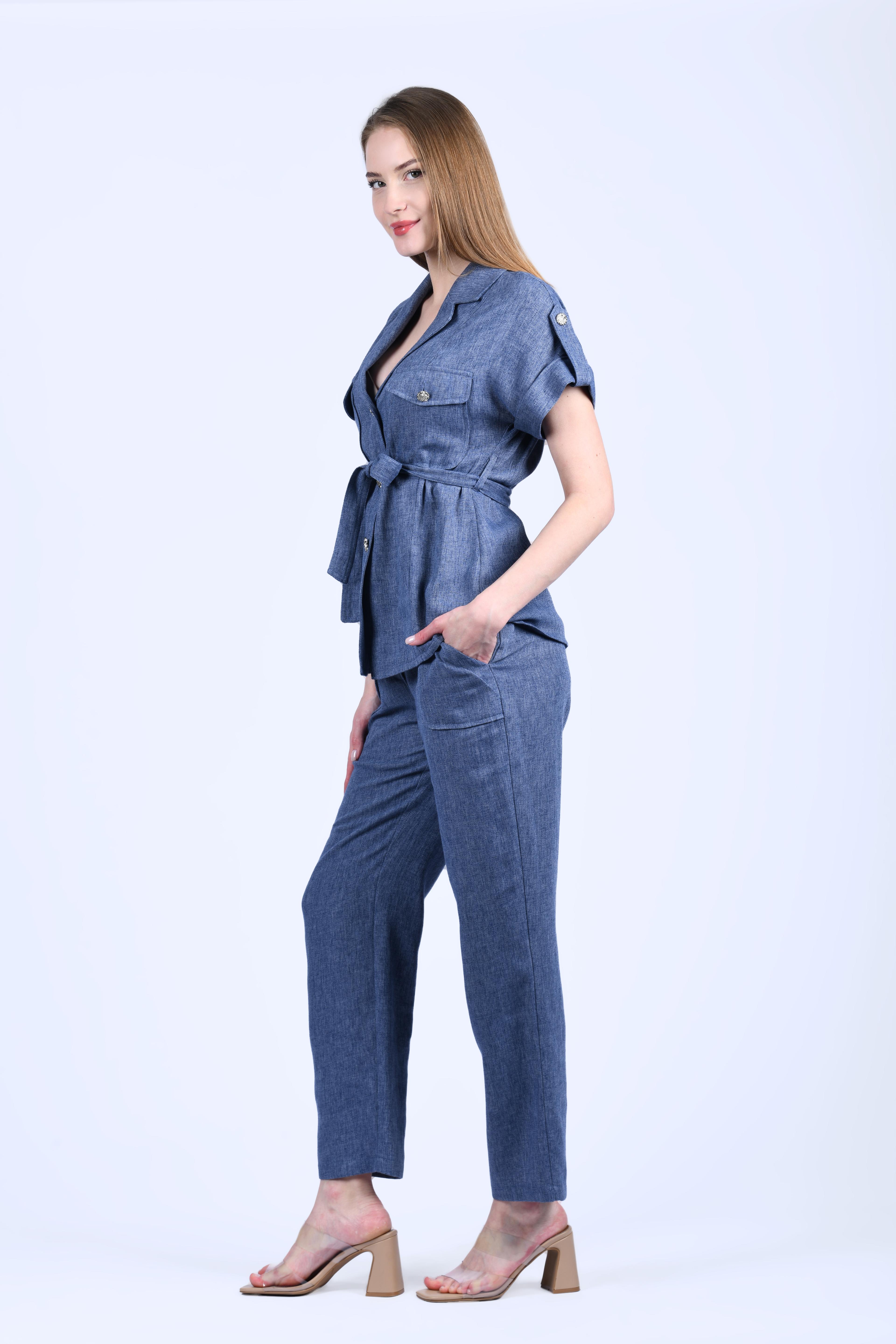 İndigo Bol Pantolon - QP171