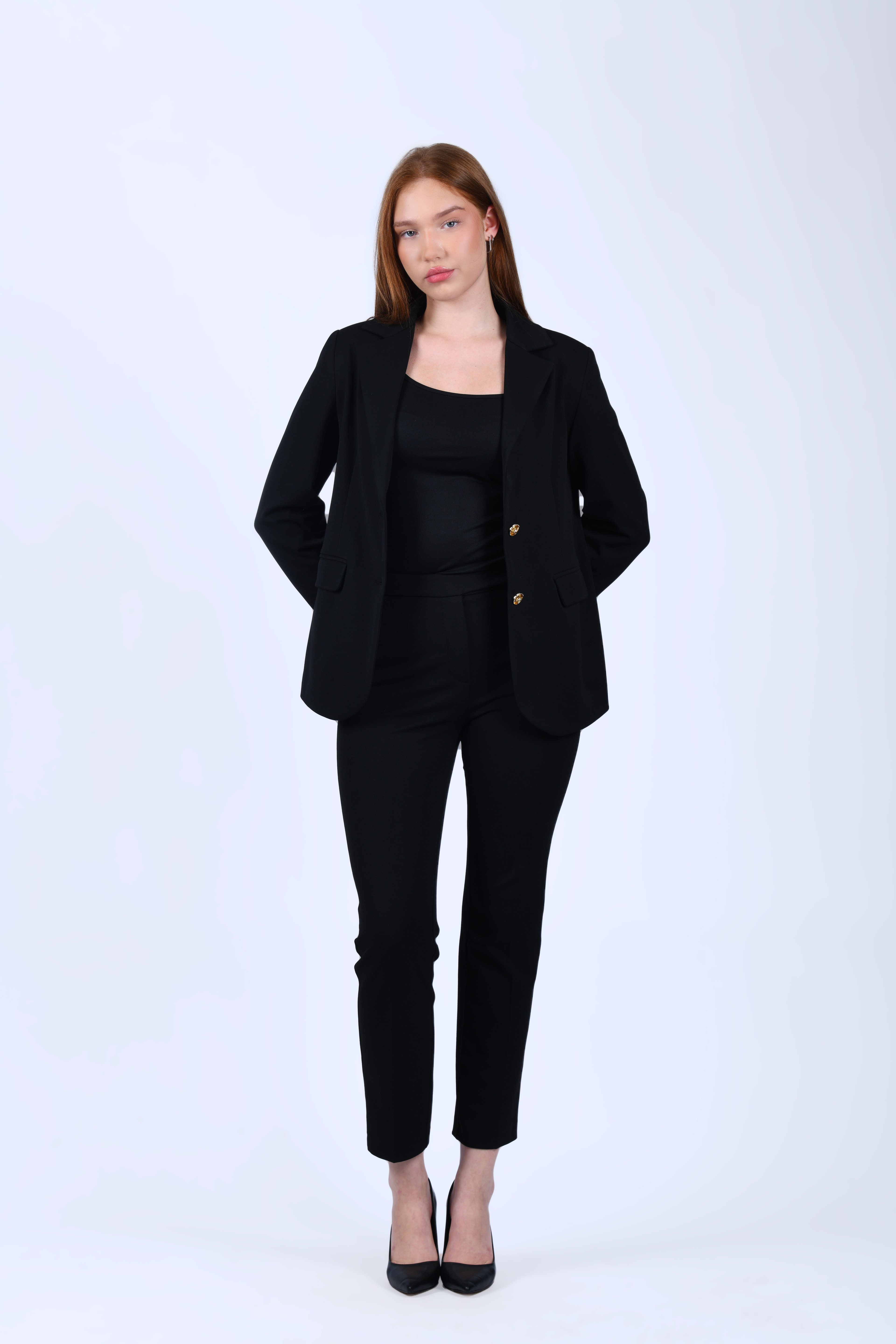 Siyah Kumaş Pantolon - QP190