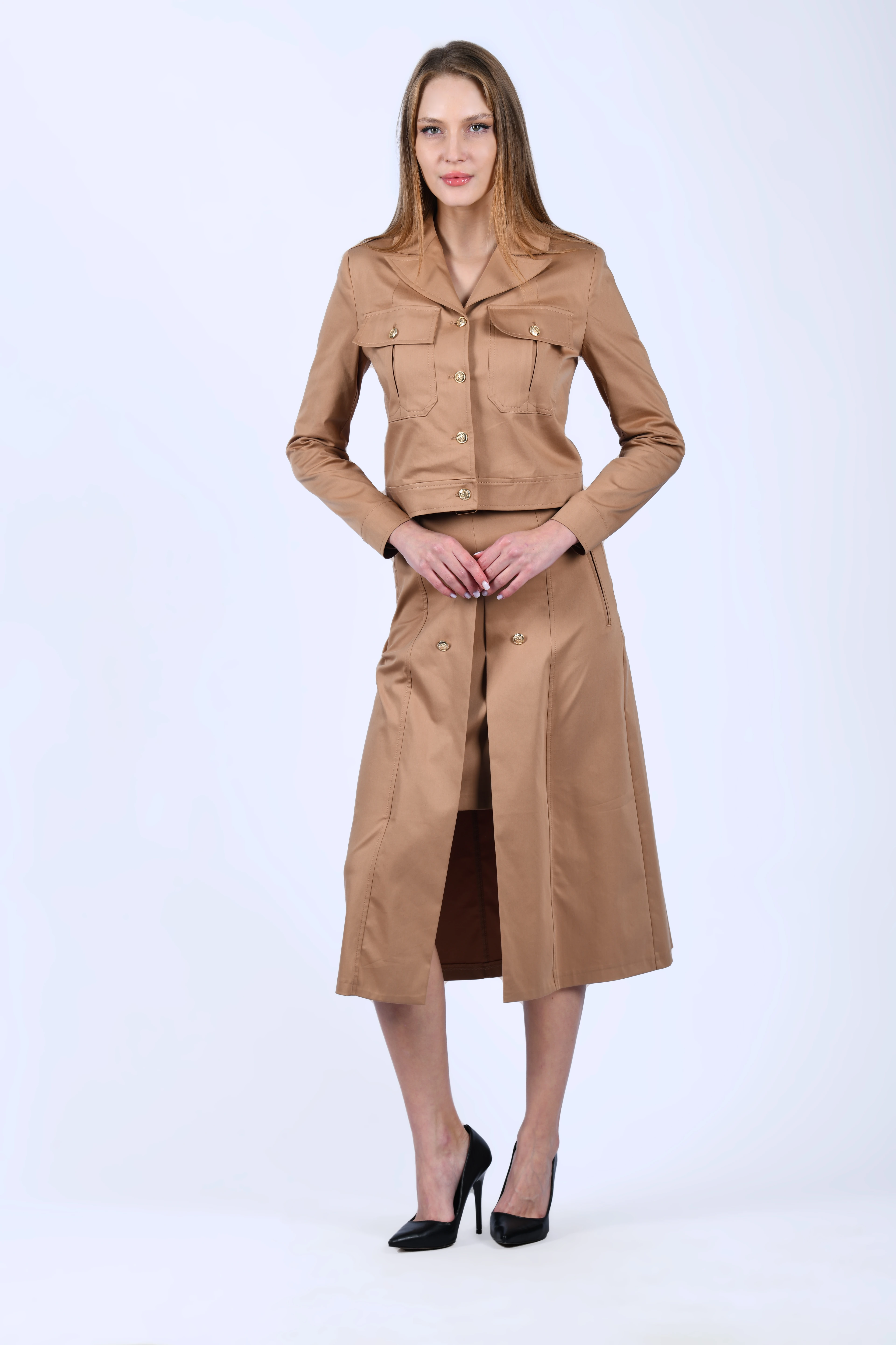 Camel Cepli Gömlek Ceket - QC94