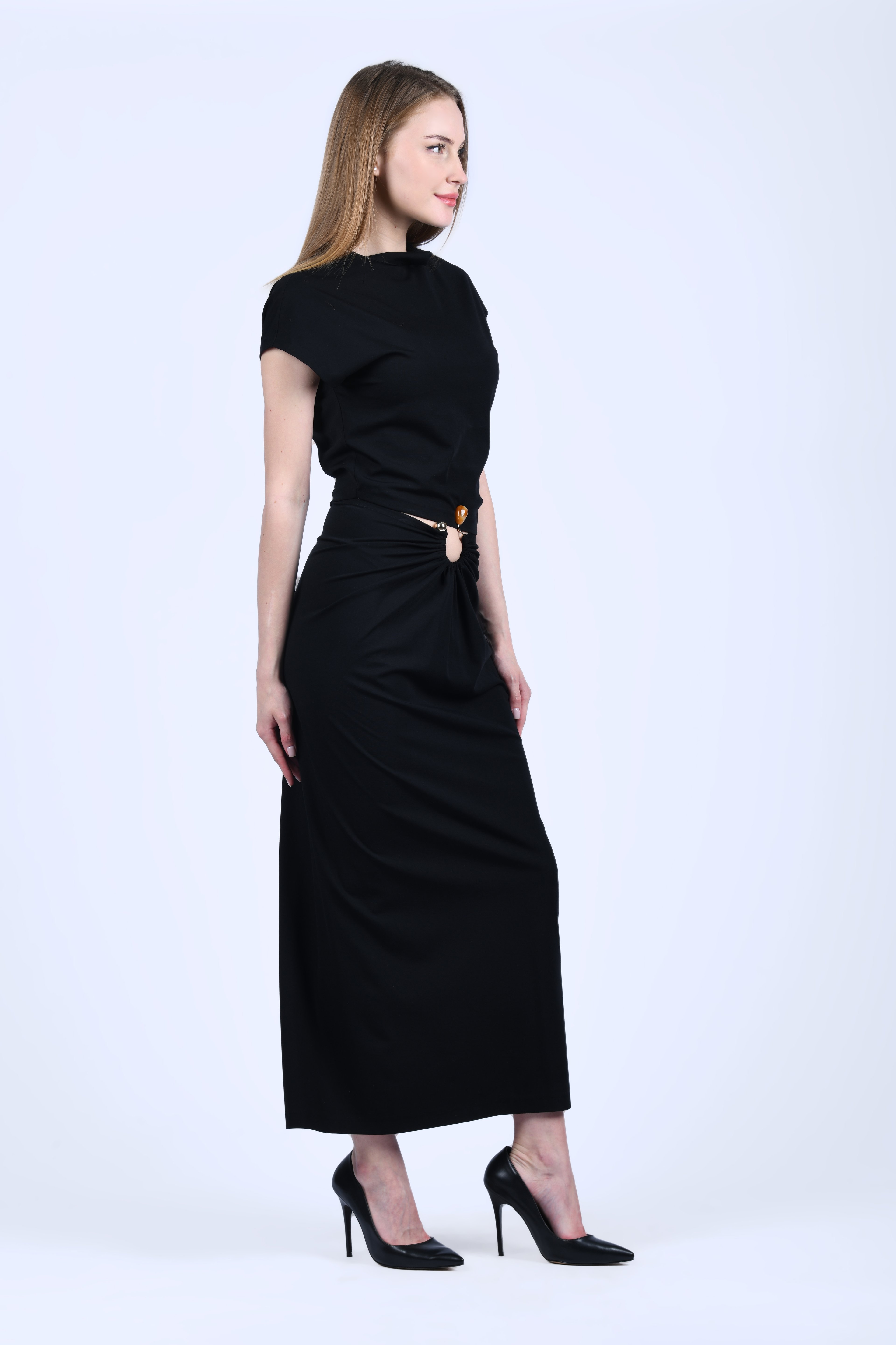 Siyah Crop Bluz - QB182