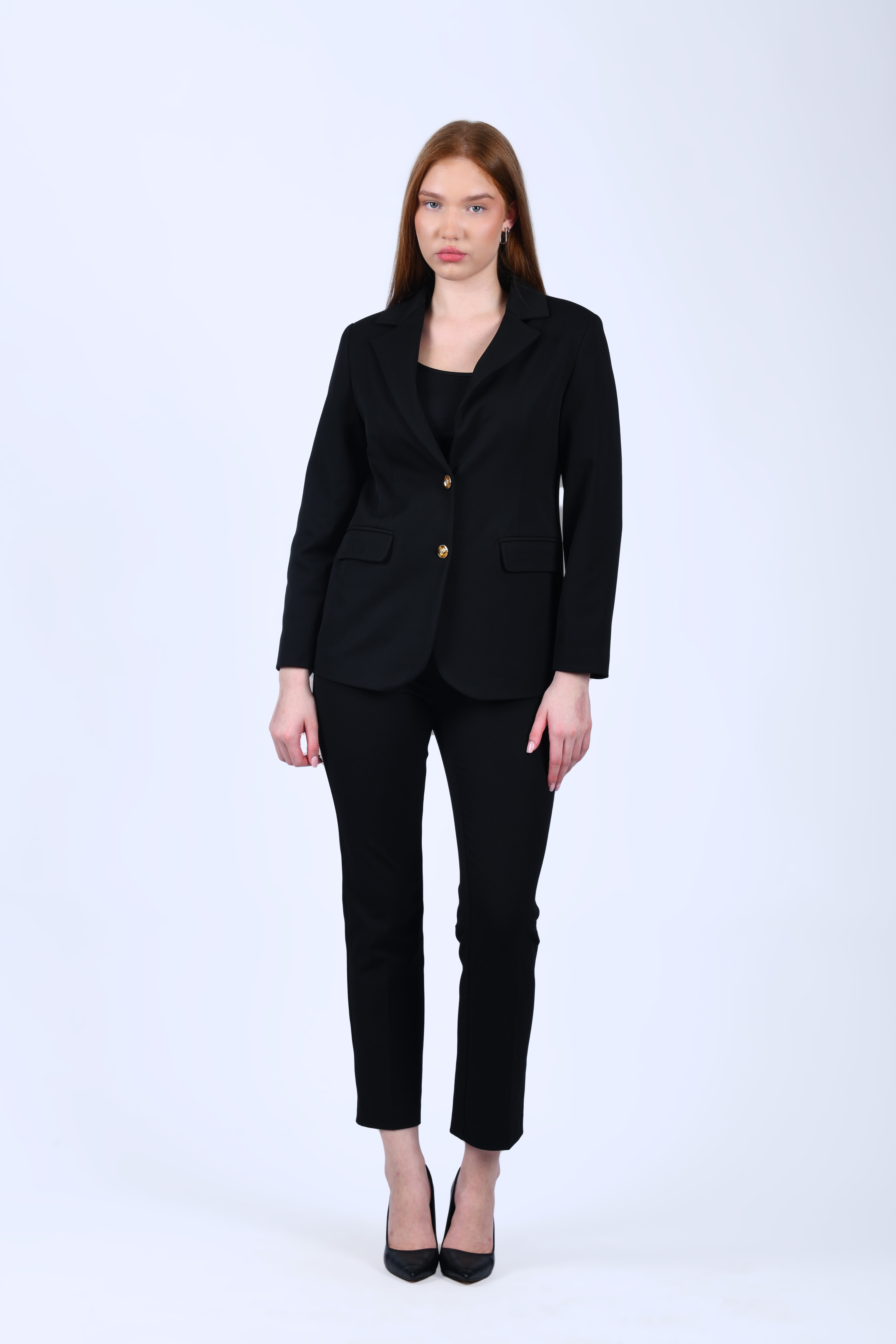 Siyah Kumaş Pantolon - QP190