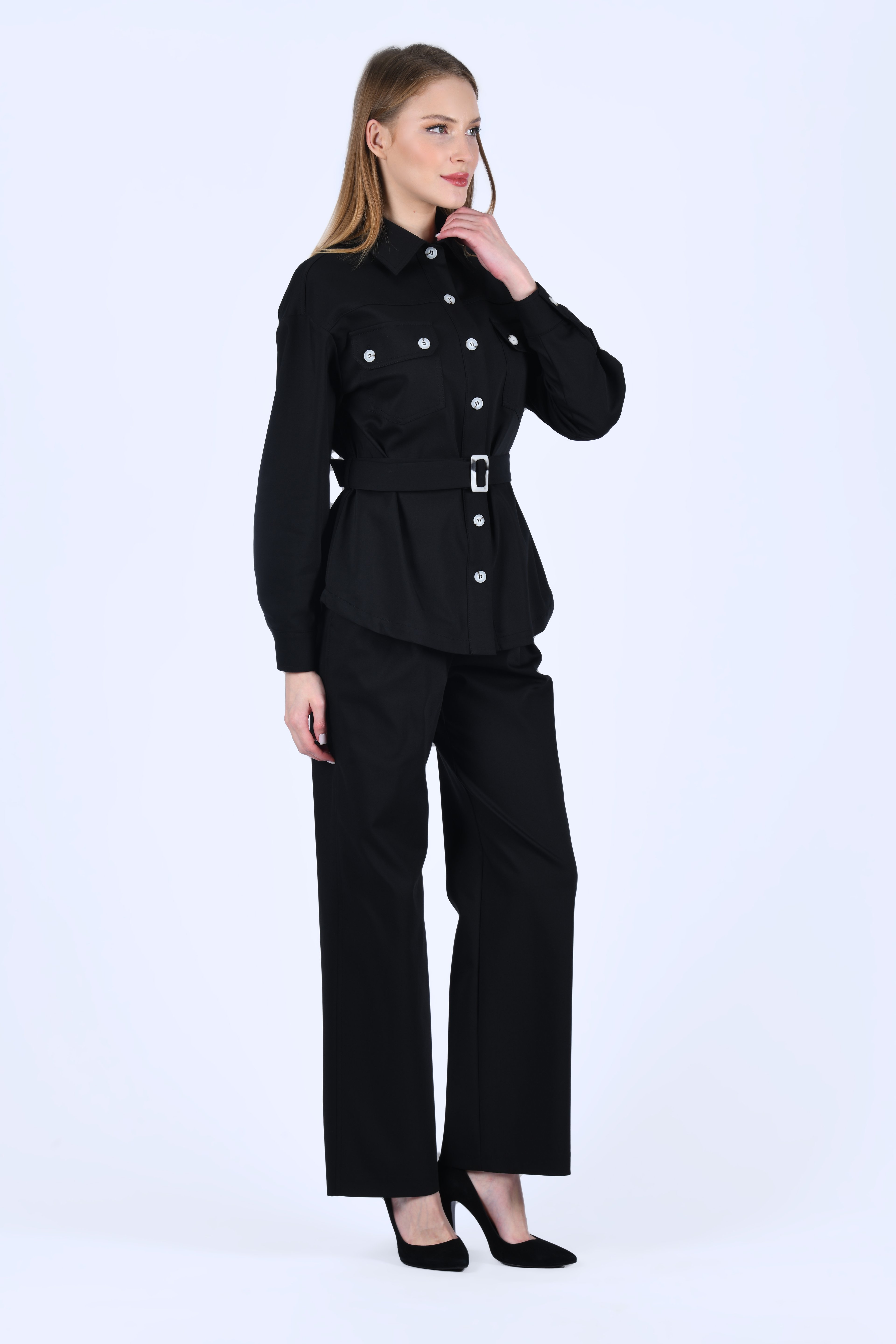 Siyah Normal Bel Pantolon - LP178