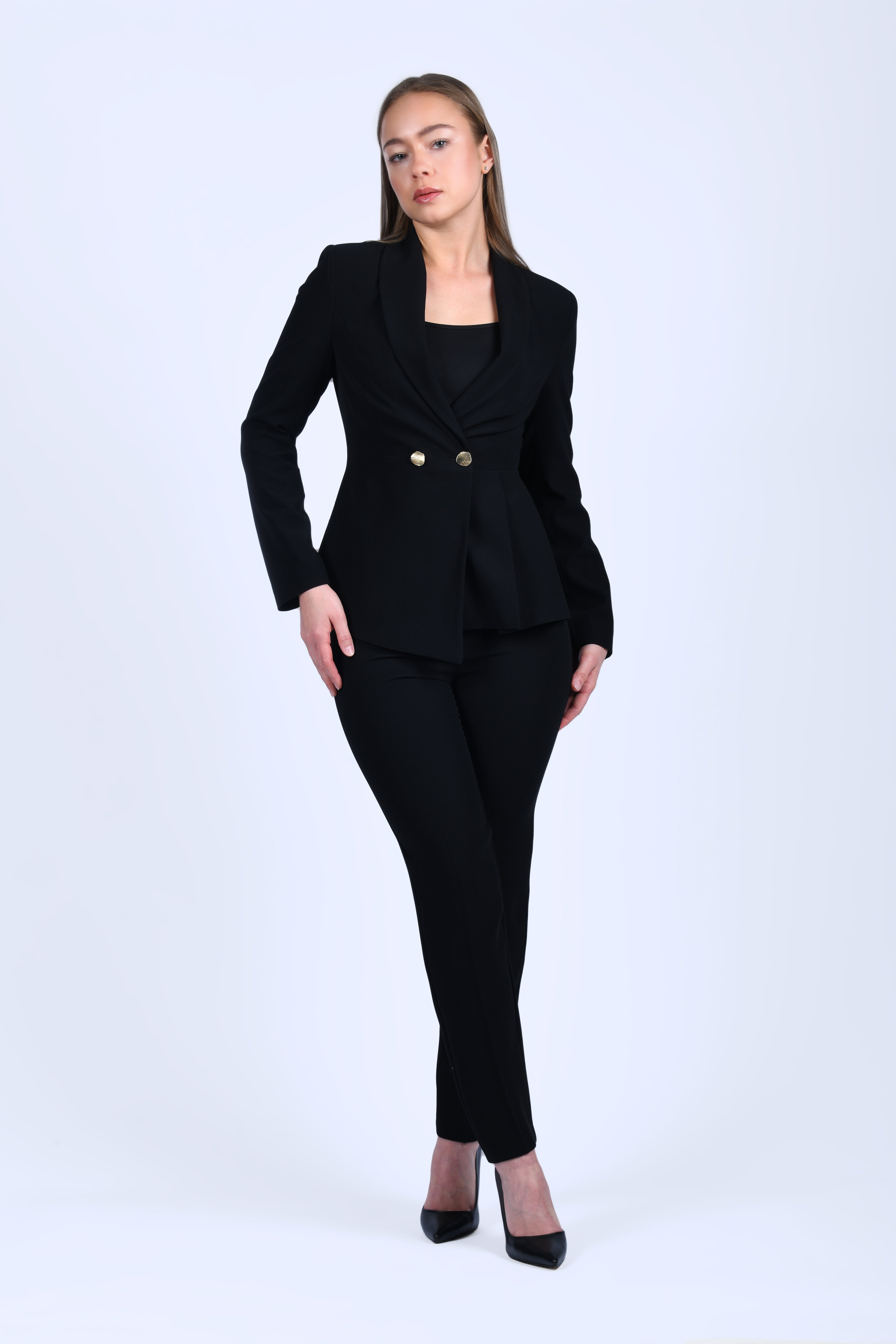 Siyah Kumaş Pantolon - QP176