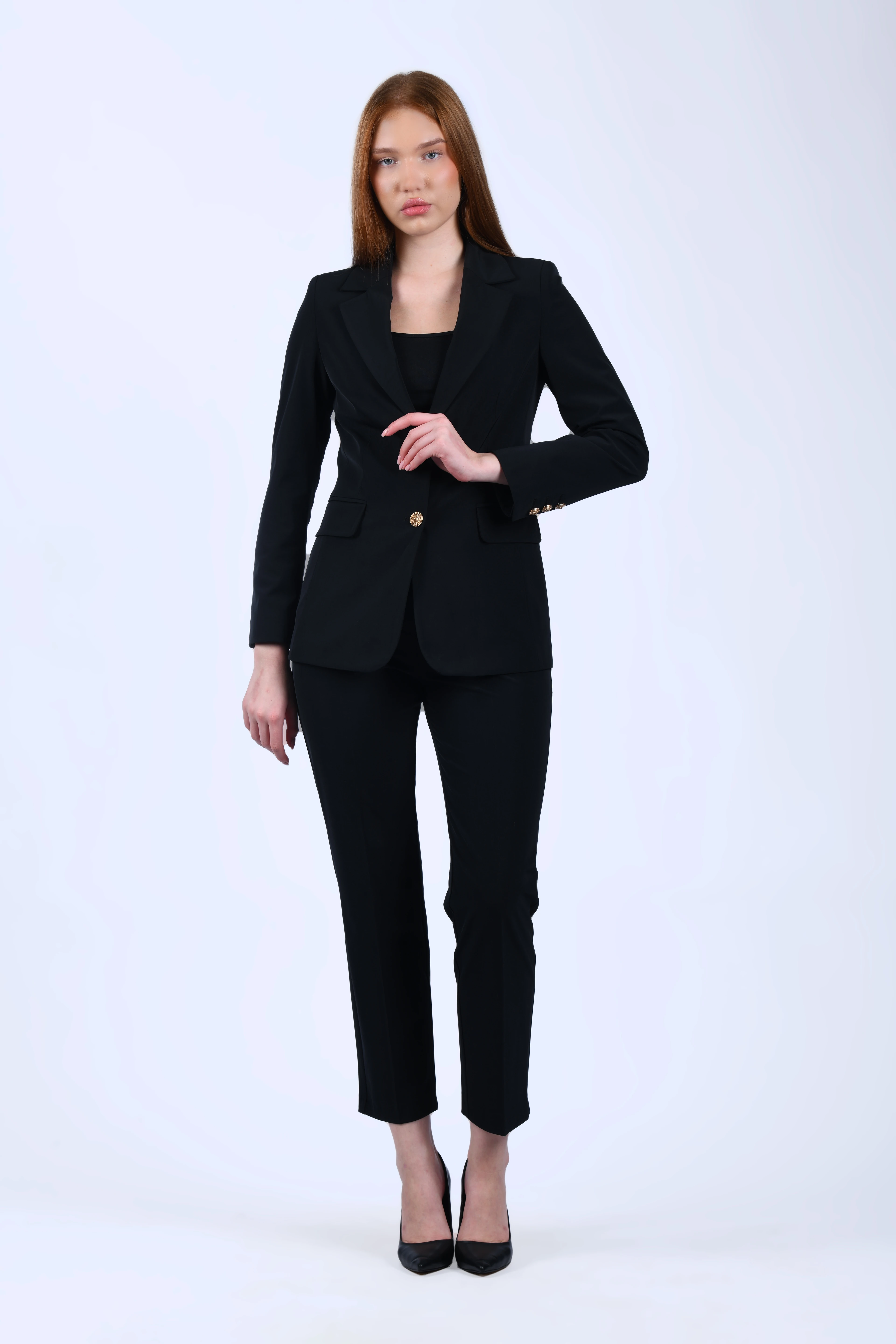 Siyah Blazer Ceket - QC92