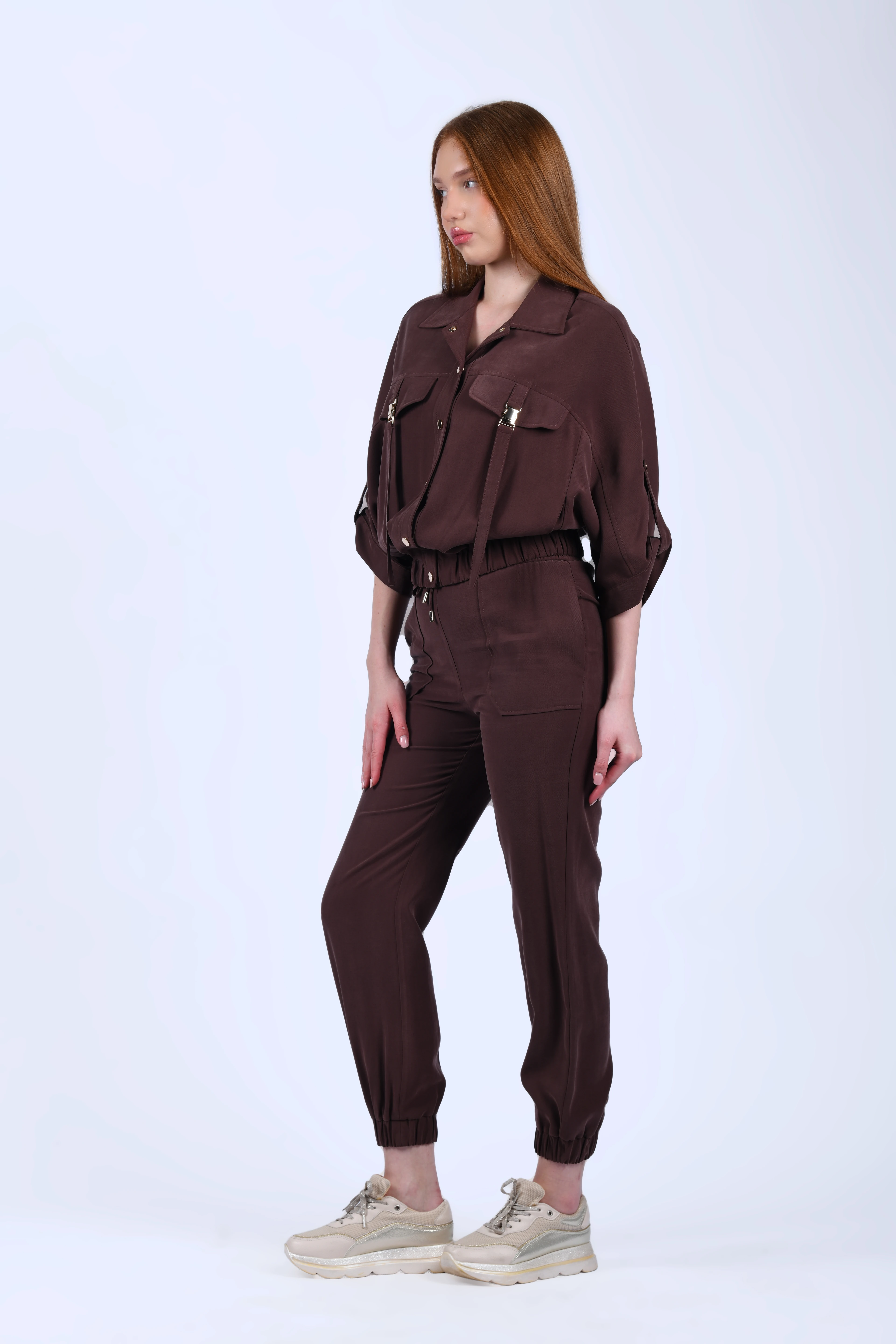 Kahve Gömlek Ceket - QC95