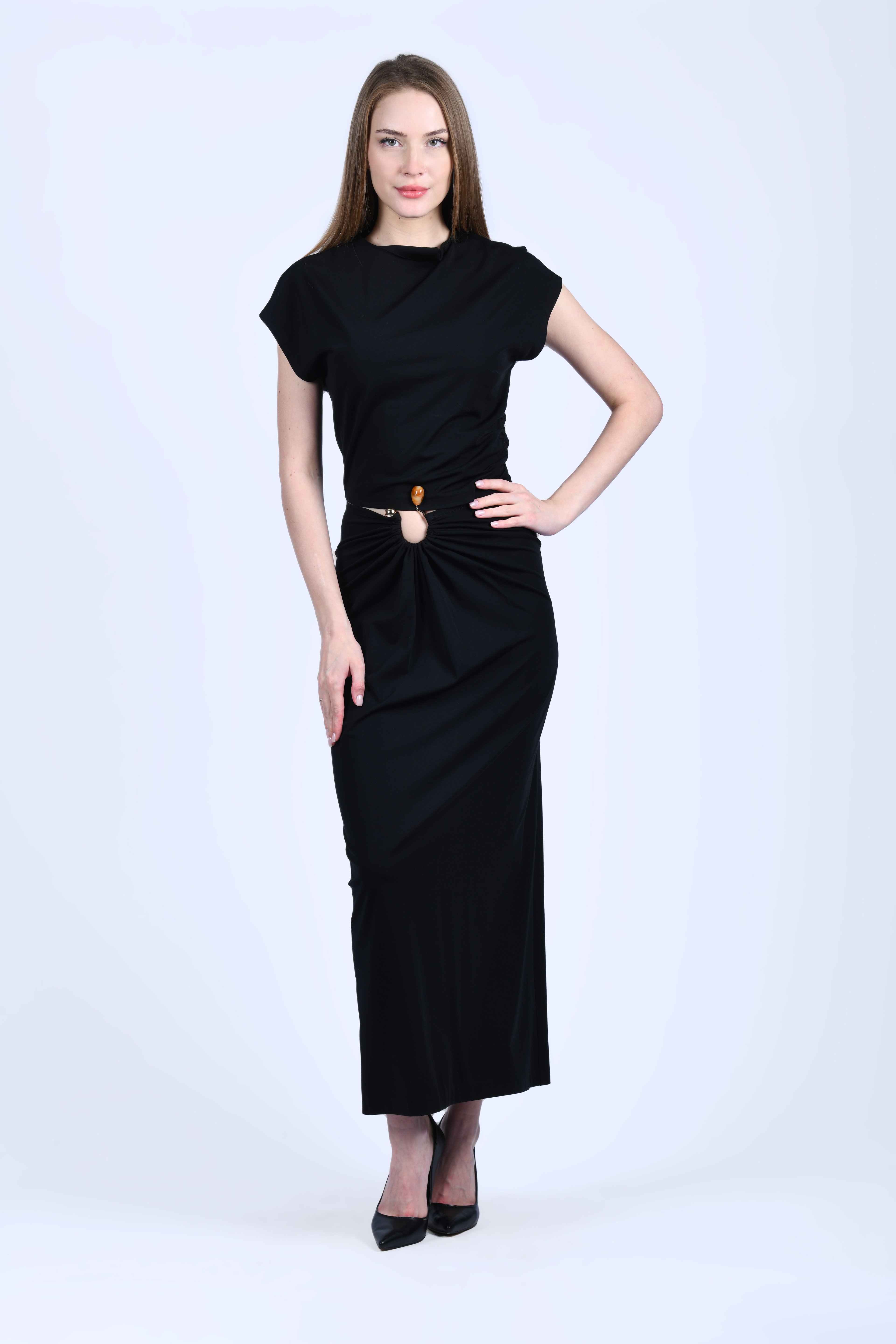 Siyah Crop Bluz - QB182