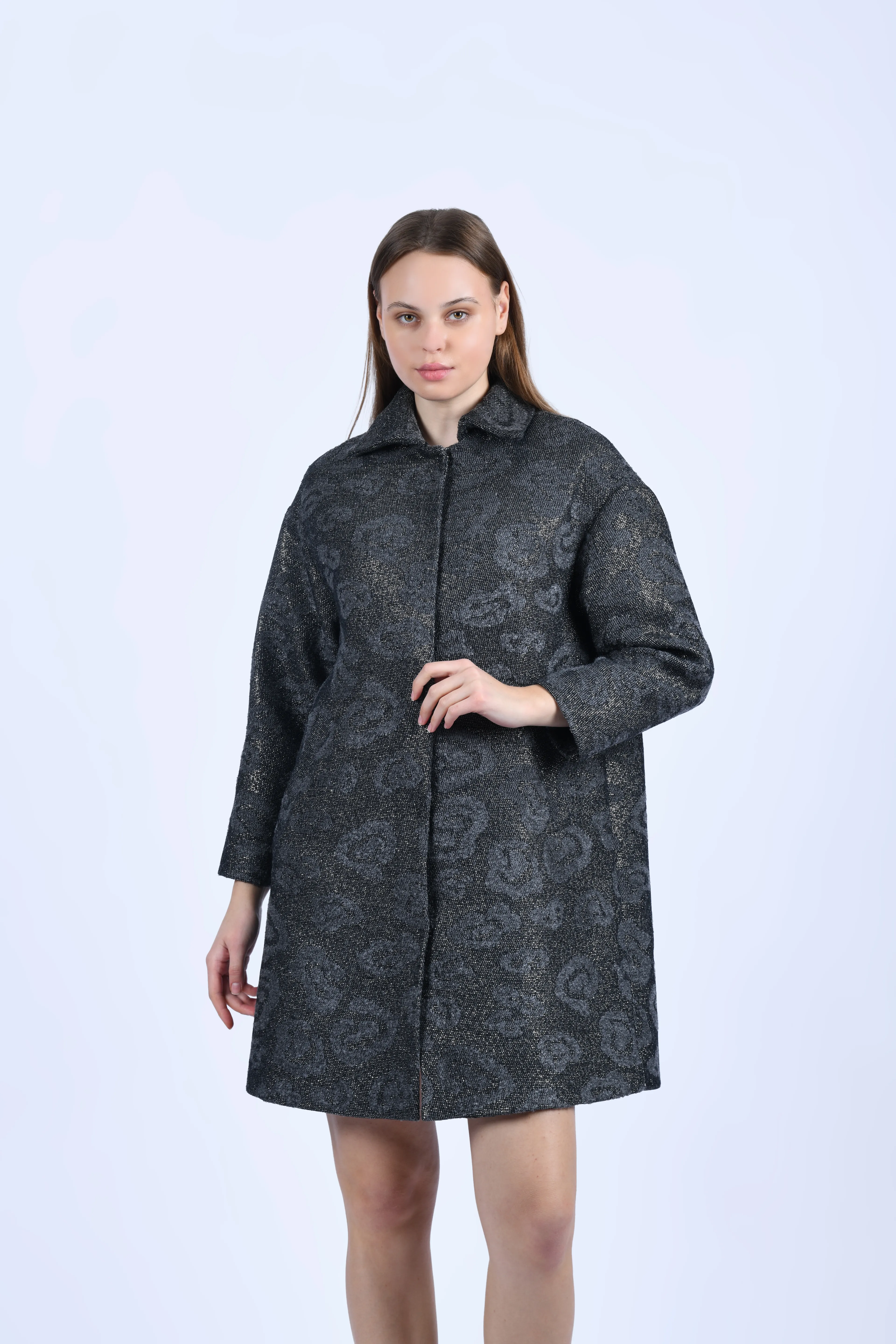 Antrasit Desenli Kap - LO26