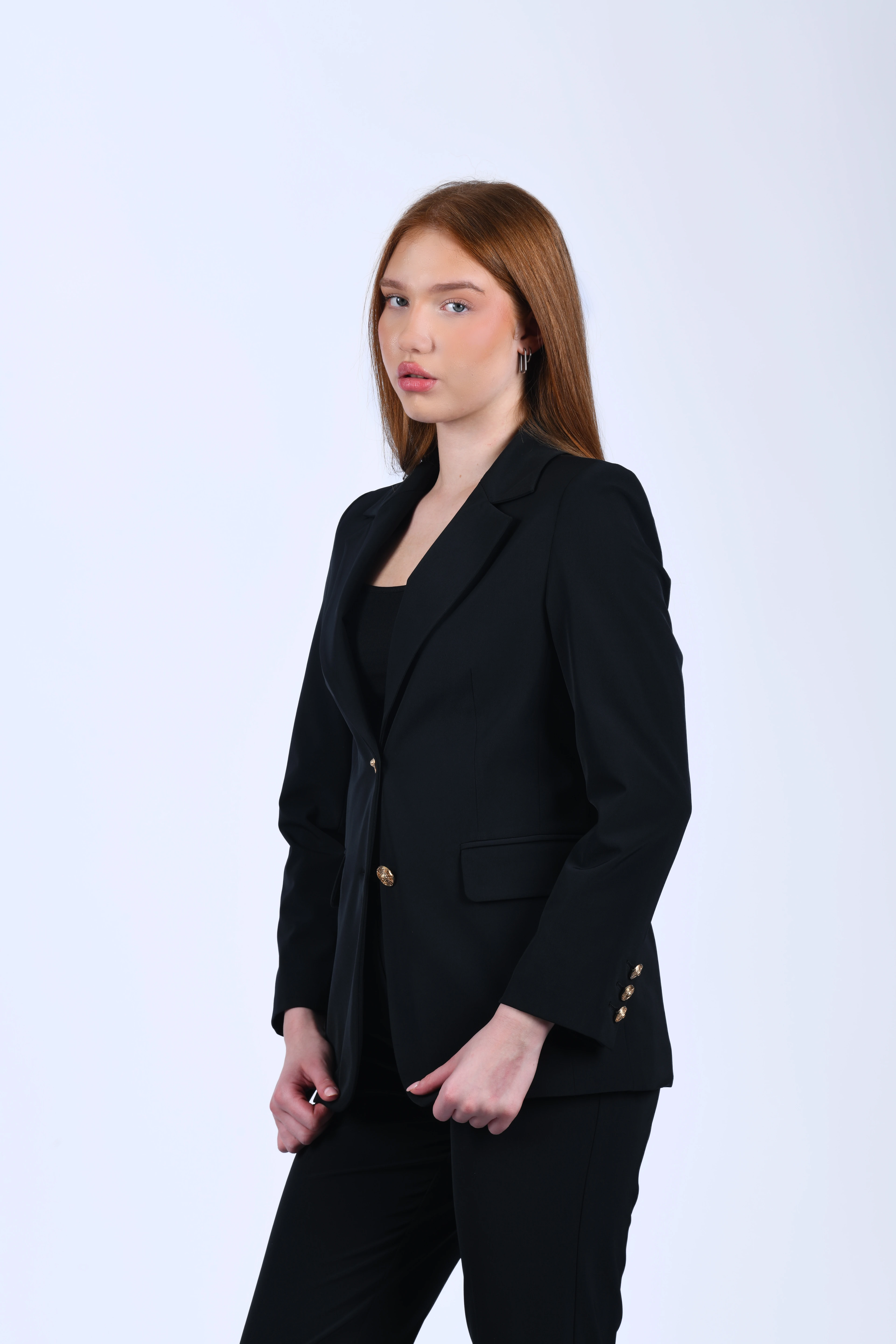 Siyah Blazer Ceket - QC92