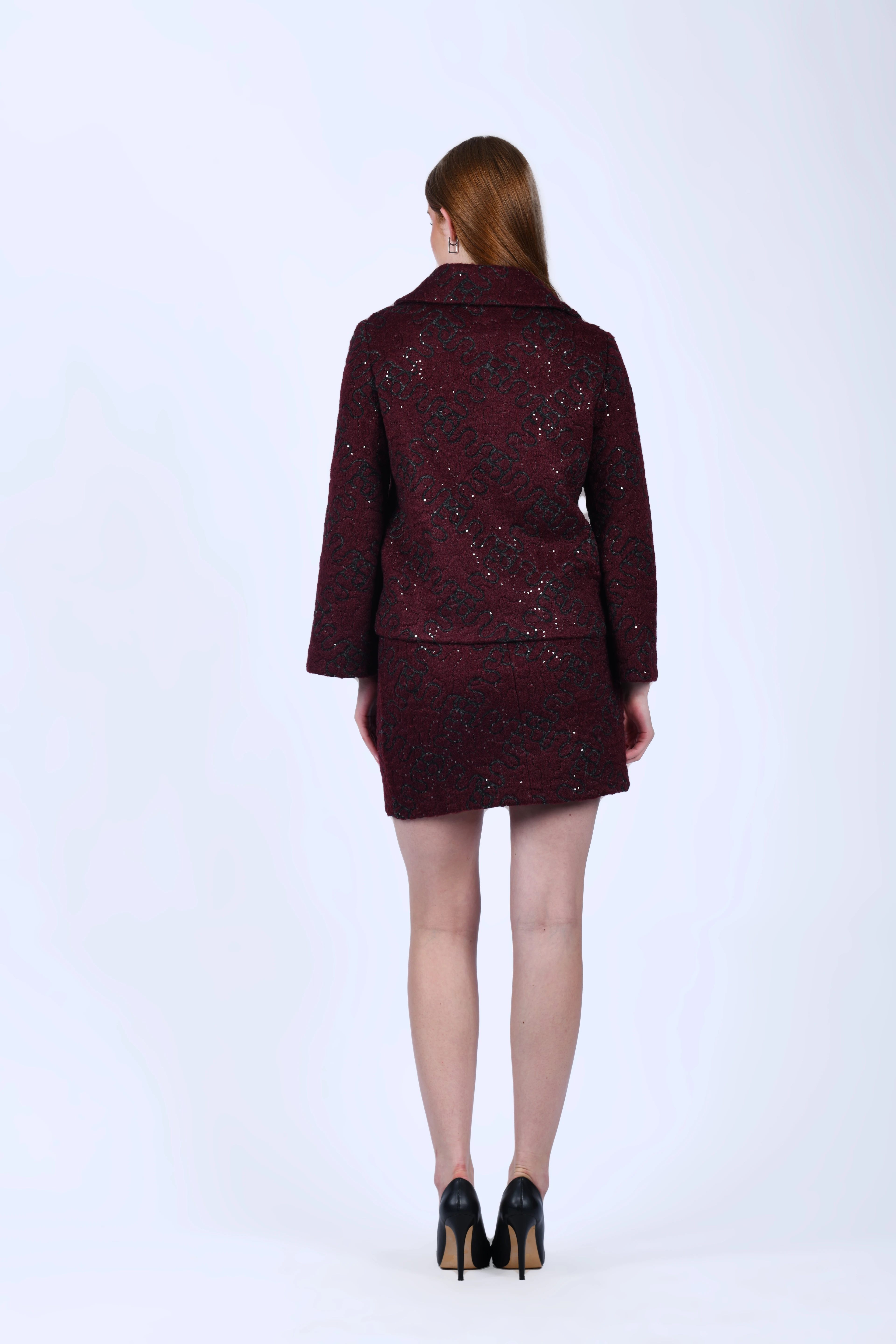 Bordo Kısa Mont - QN25