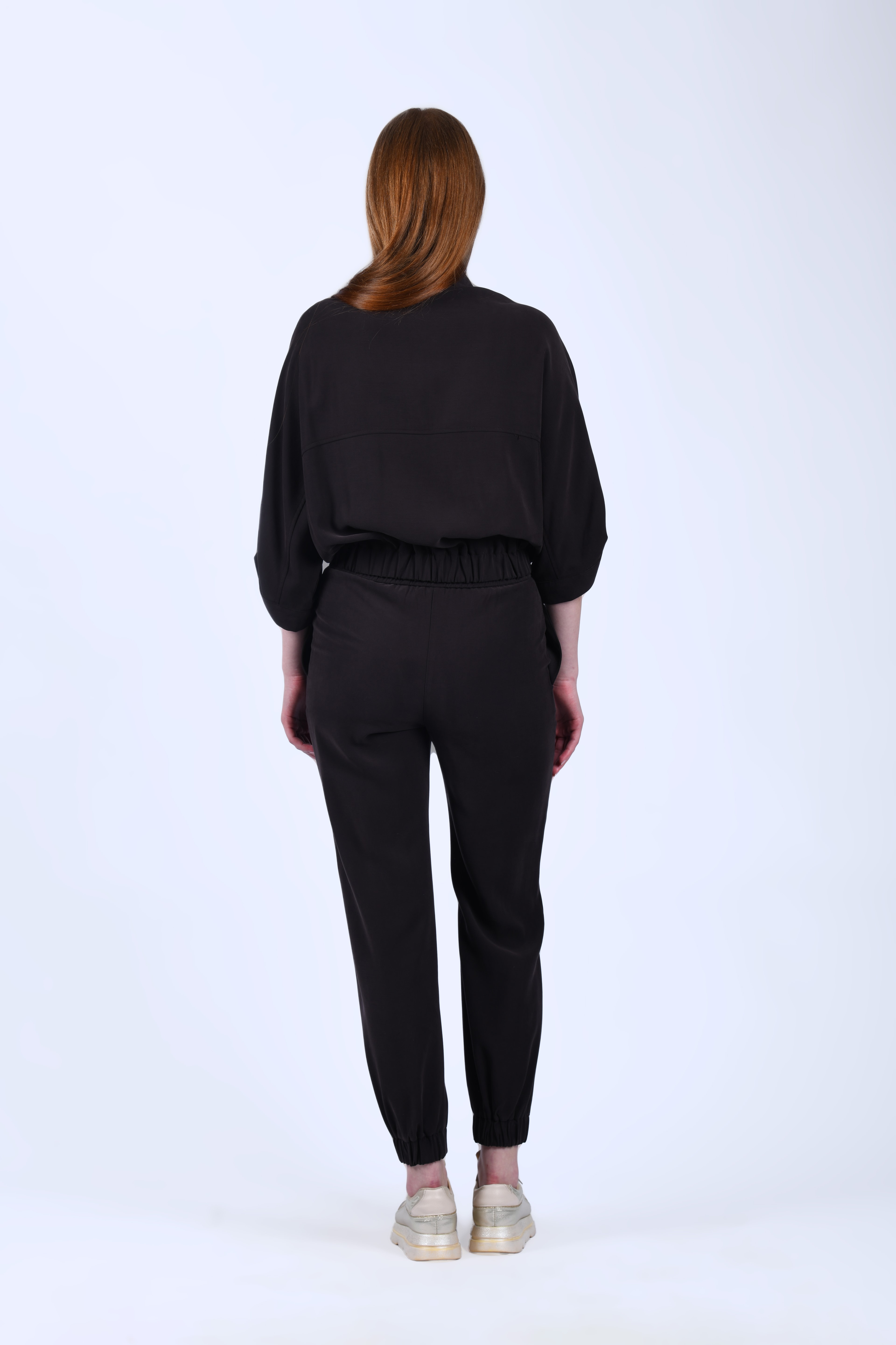 Bitter Kahve Lastik Paçalı Pantolon - QP194