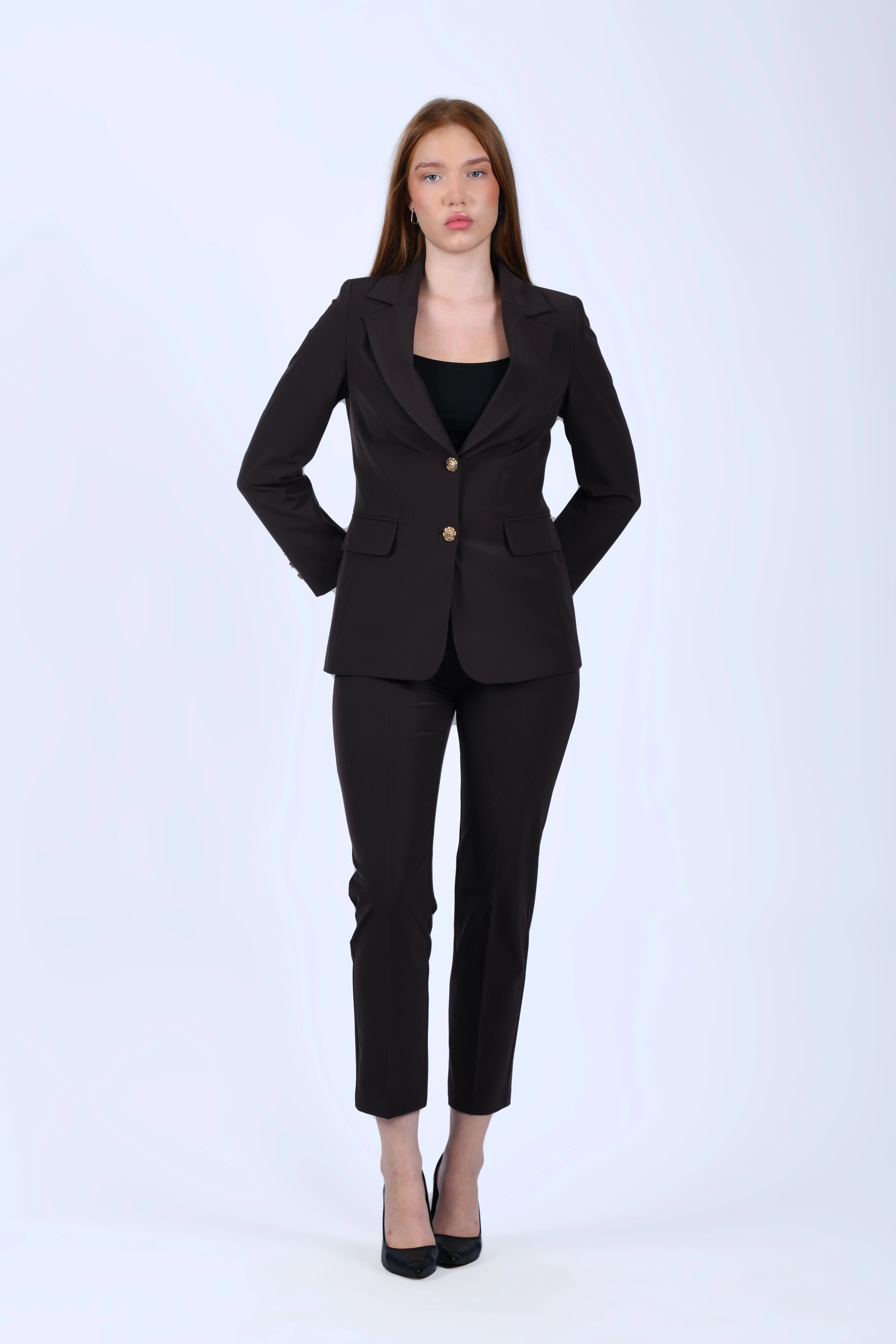 Kahve Blazer Ceket - QC92