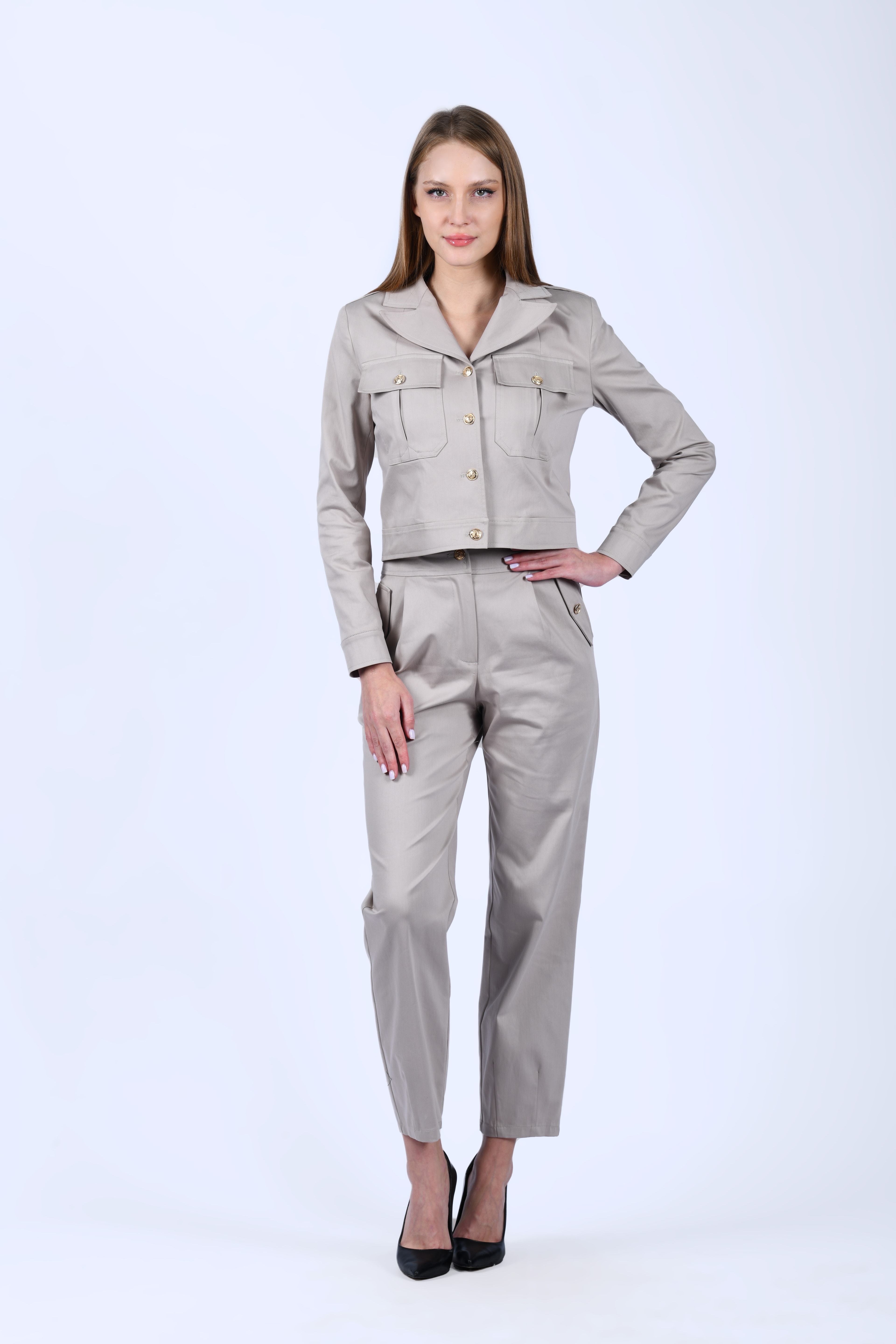 Taş Yüksek Bel Pantolon - QP191