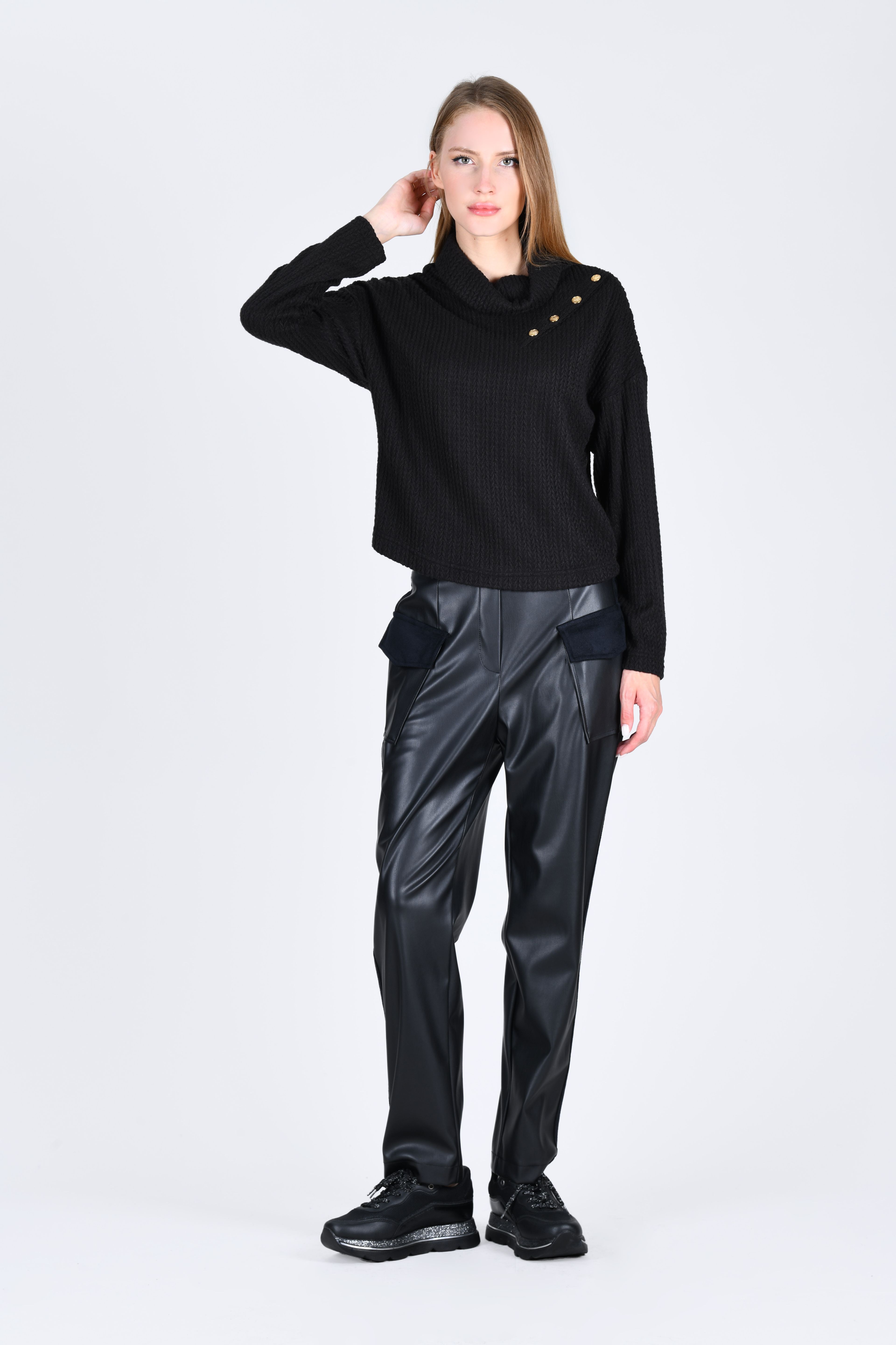 QB142 LANVIN BLUZ - Siyah